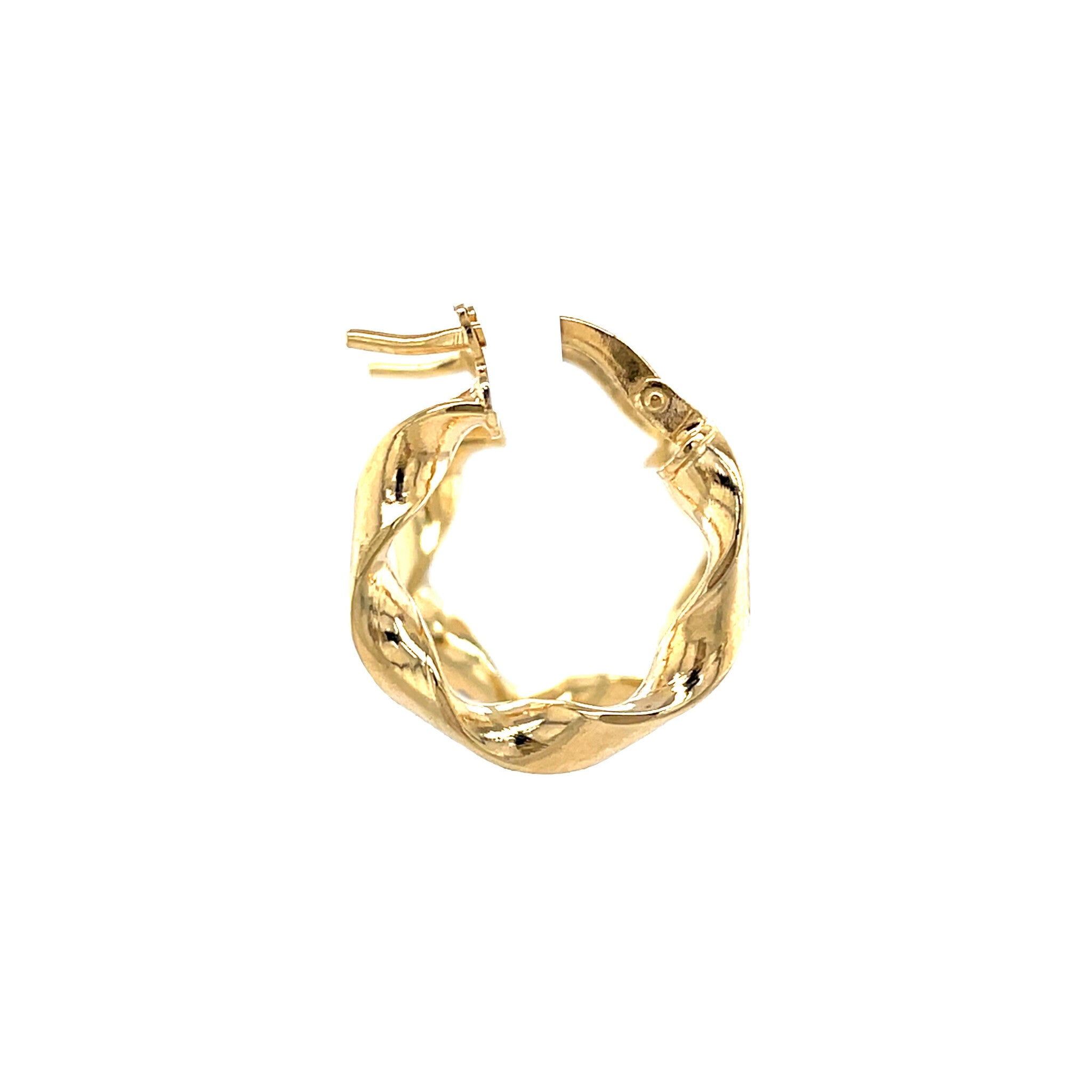 Twisted hoop earrings 9 kt