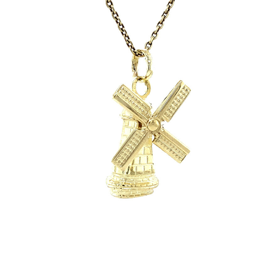 Gouden molen hanger 14 krt