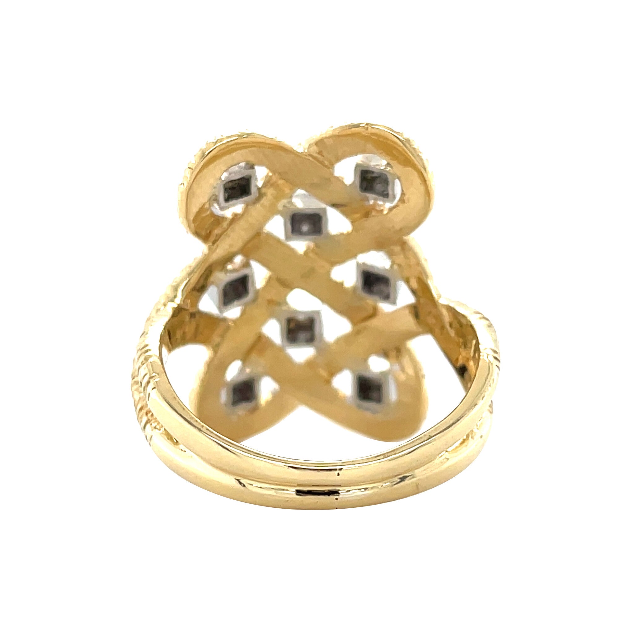 Gold vintage ring with diamond 18 carat