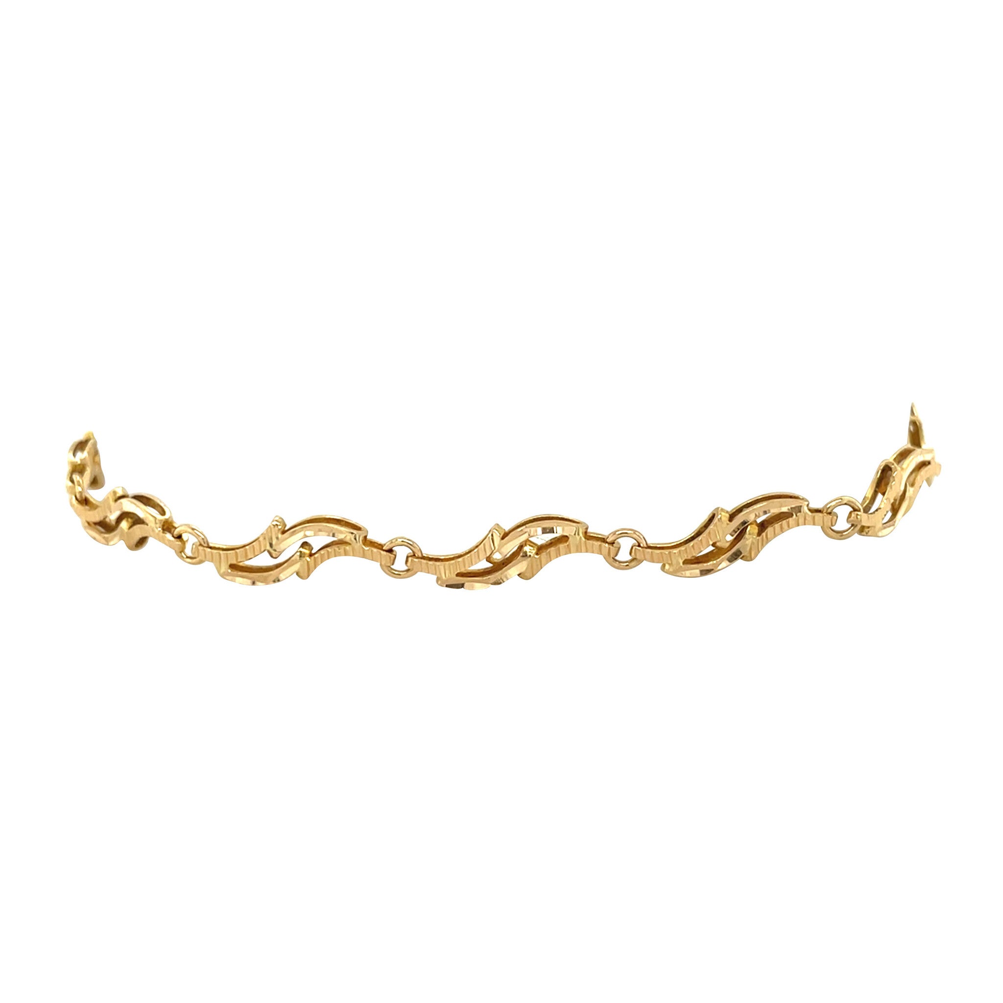 Golden vintage fantasy bracelet 18 kt