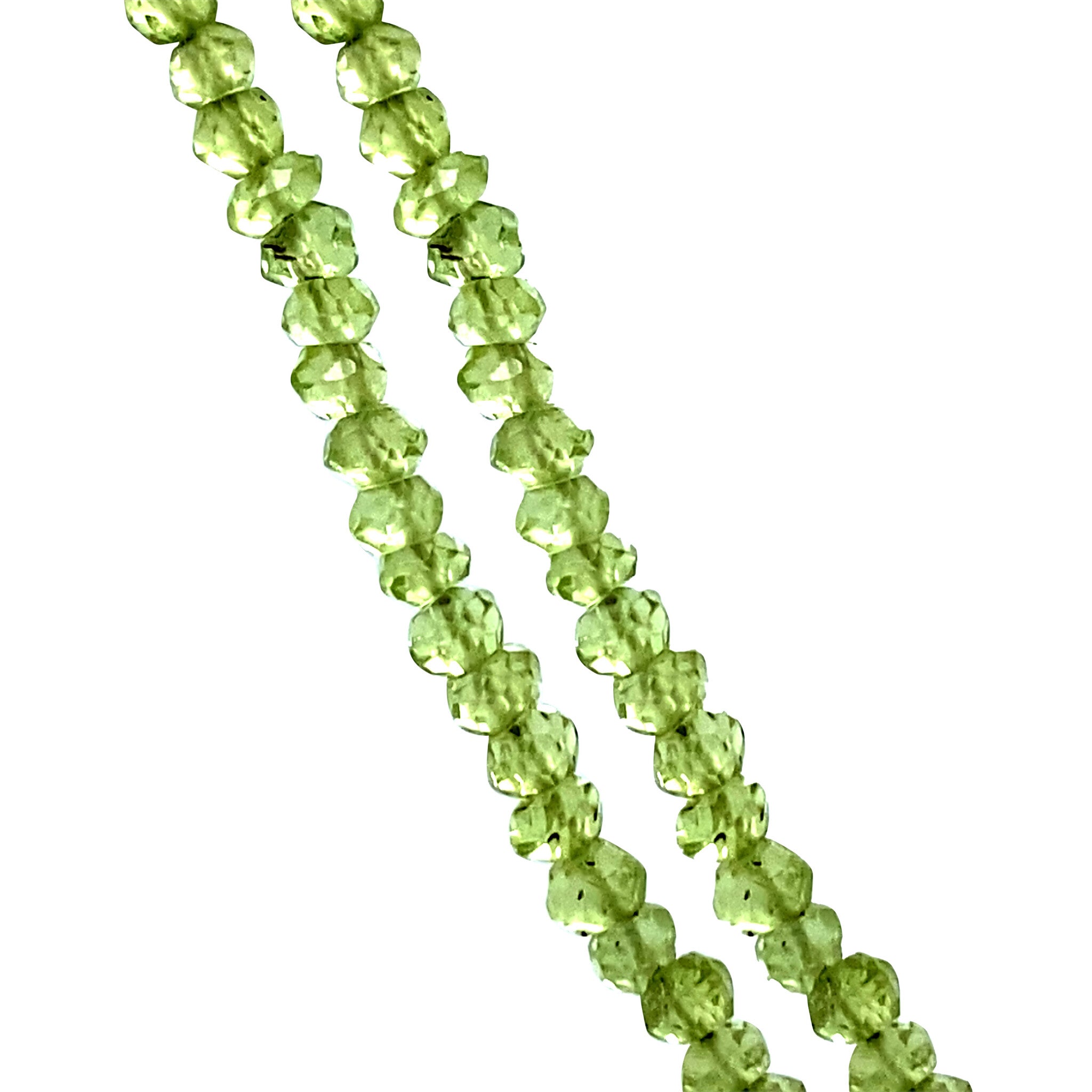 Peridoot collier met parel