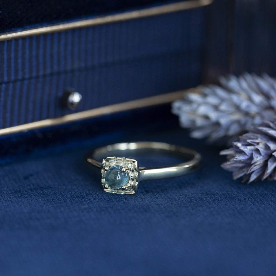 Vintage 14 kt gold ring with tourmaline
