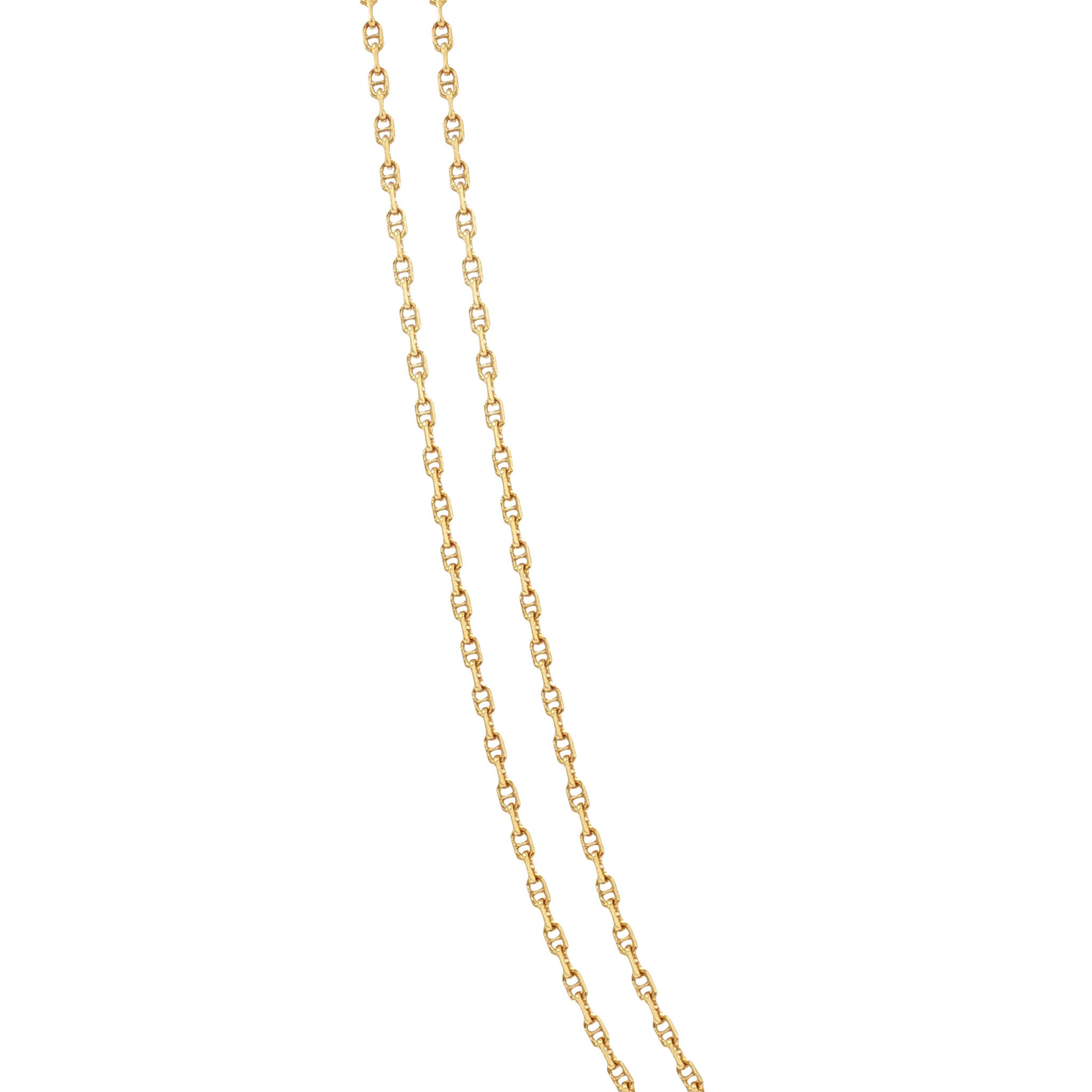Gold vintage fantasy anchor necklace 18 kt