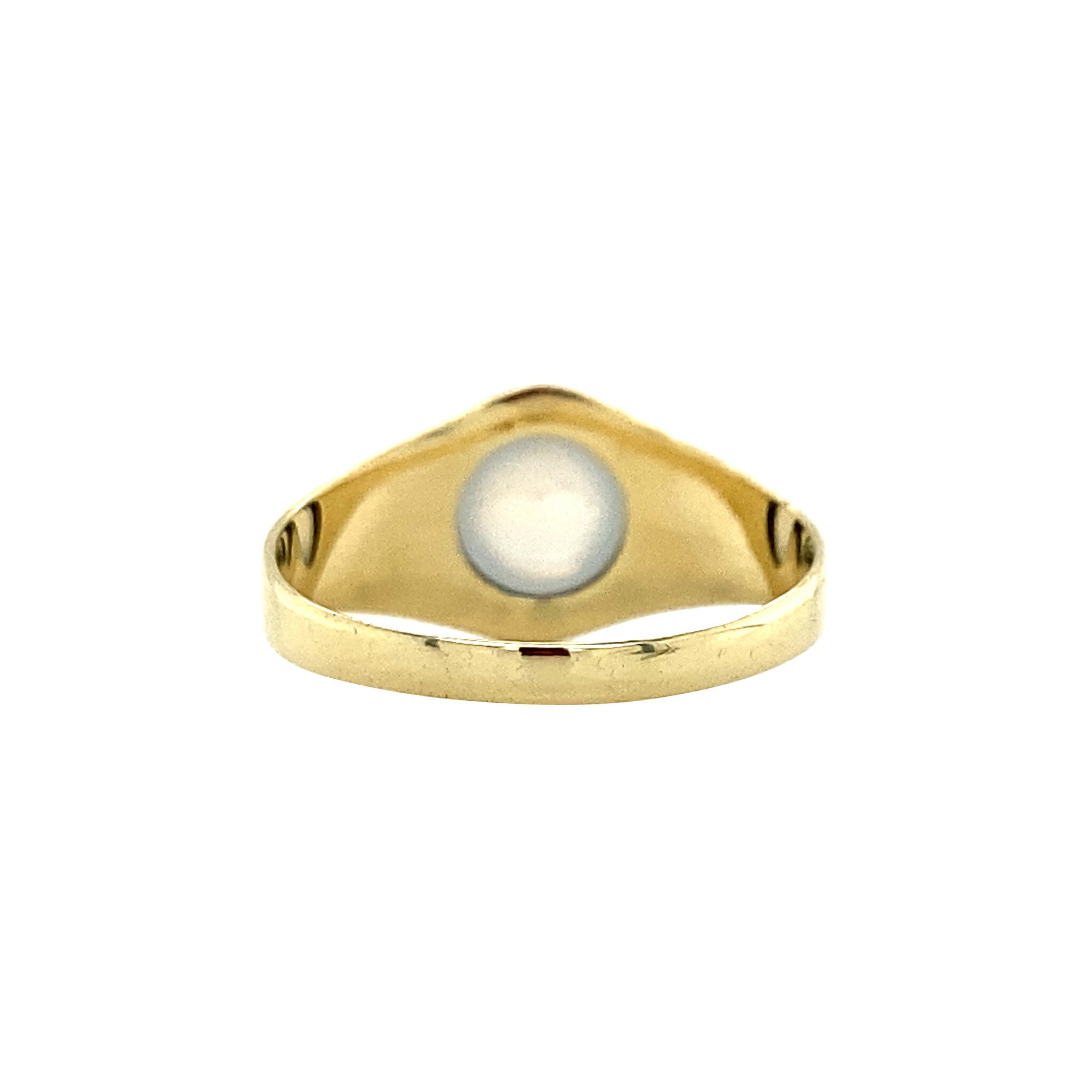 Gold ring with moonstone 14 krt