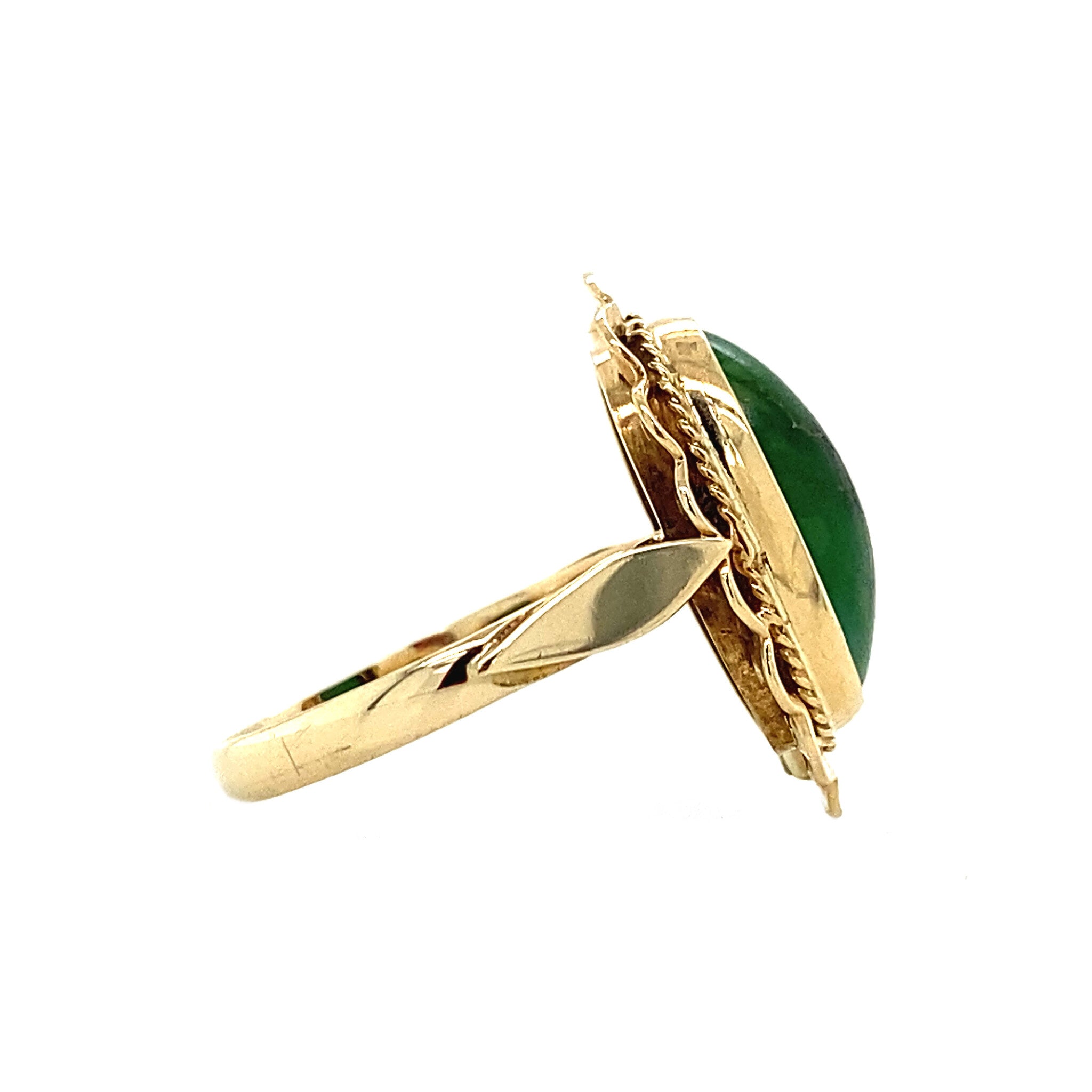 14 kt gold ring with turquoise