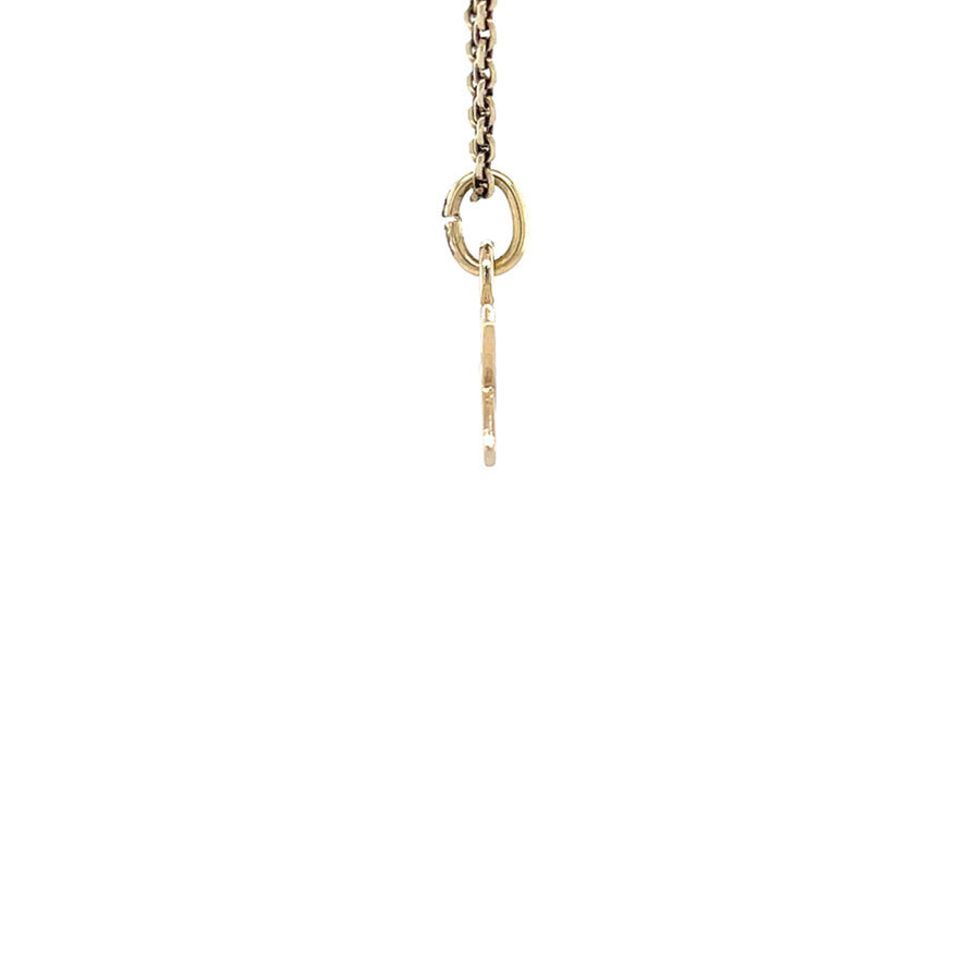 Gouden vintage ichthus vis hanger 14 kt