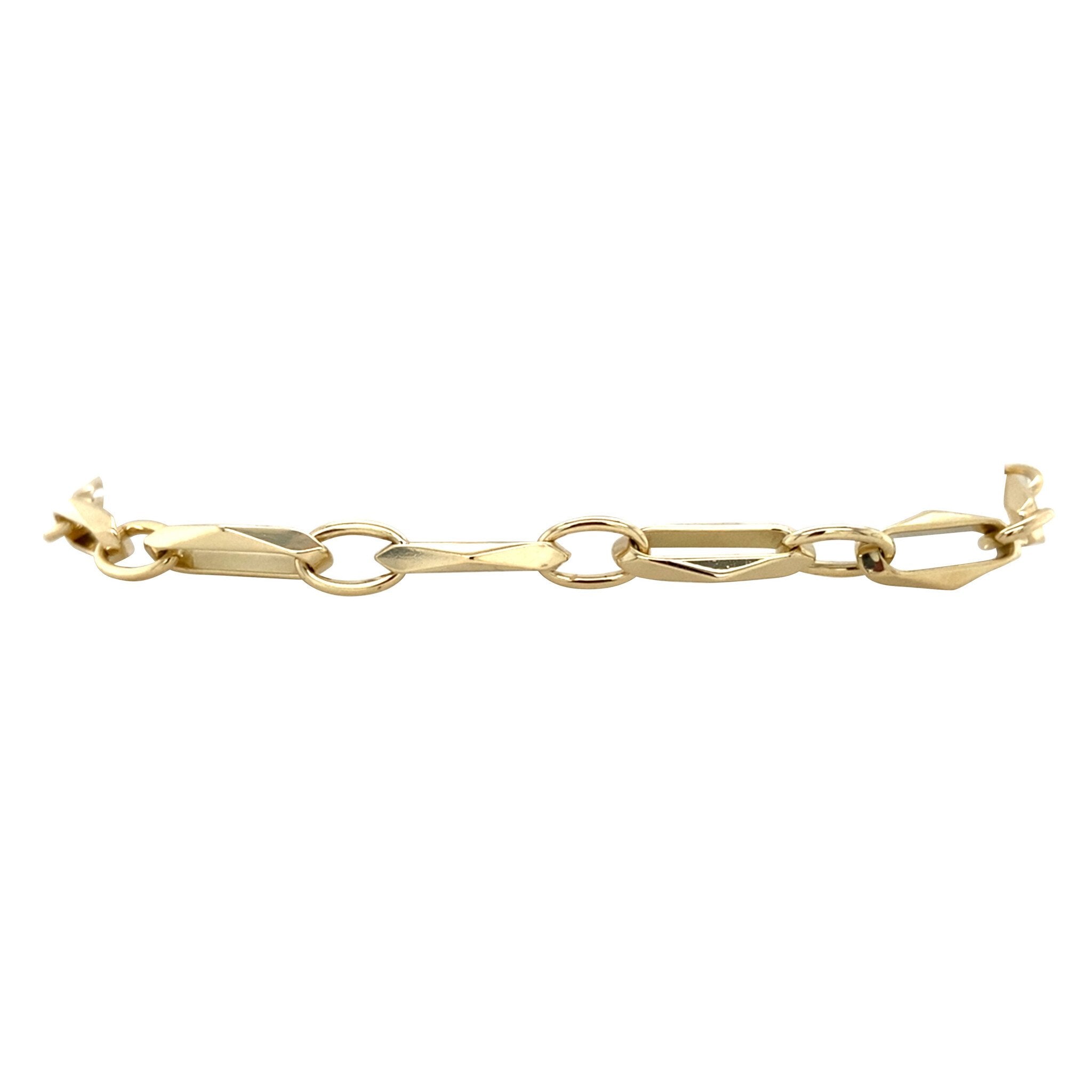 Gouden vintage closed forever armband 14 krt