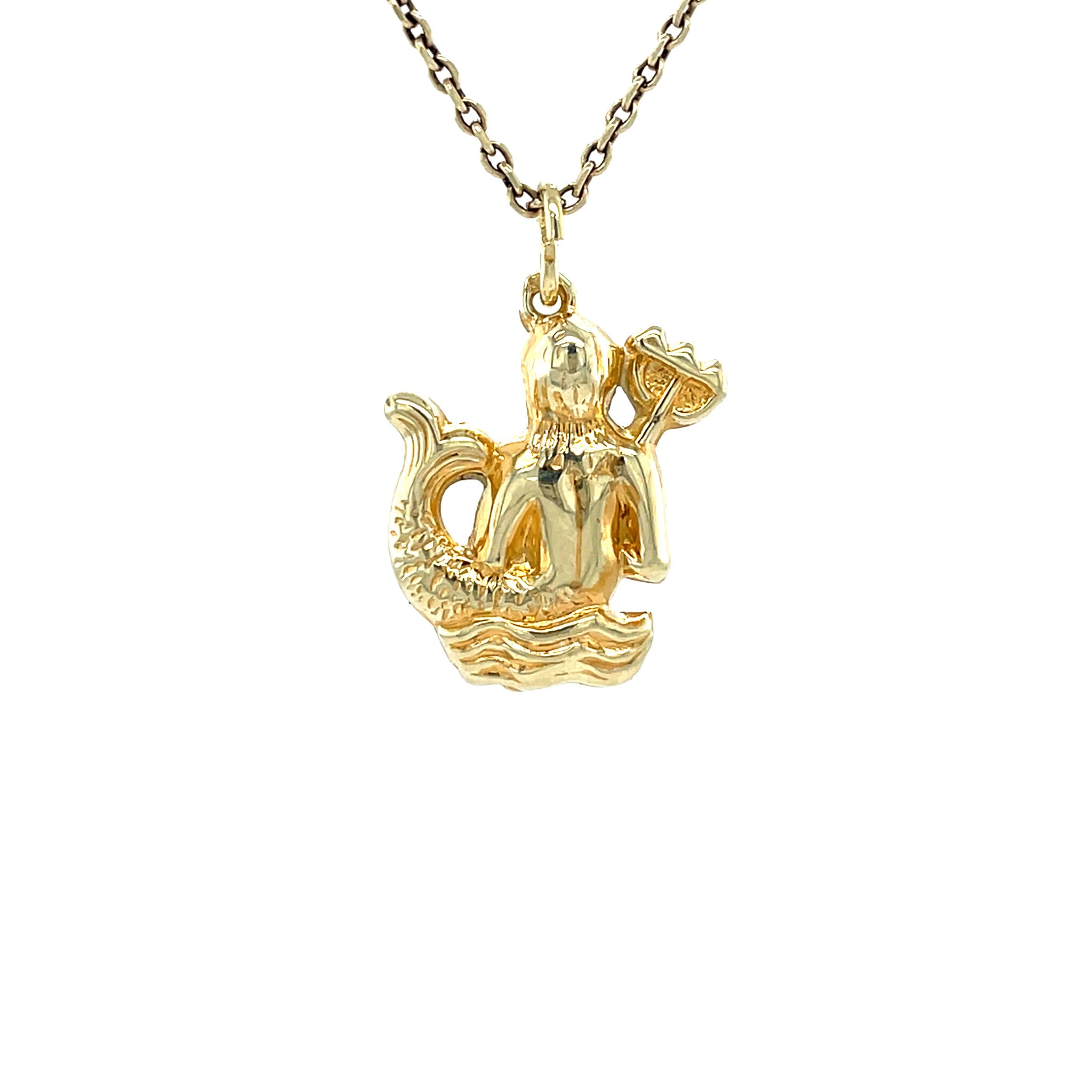 Vintage 14 kt gold Neptune pendant
