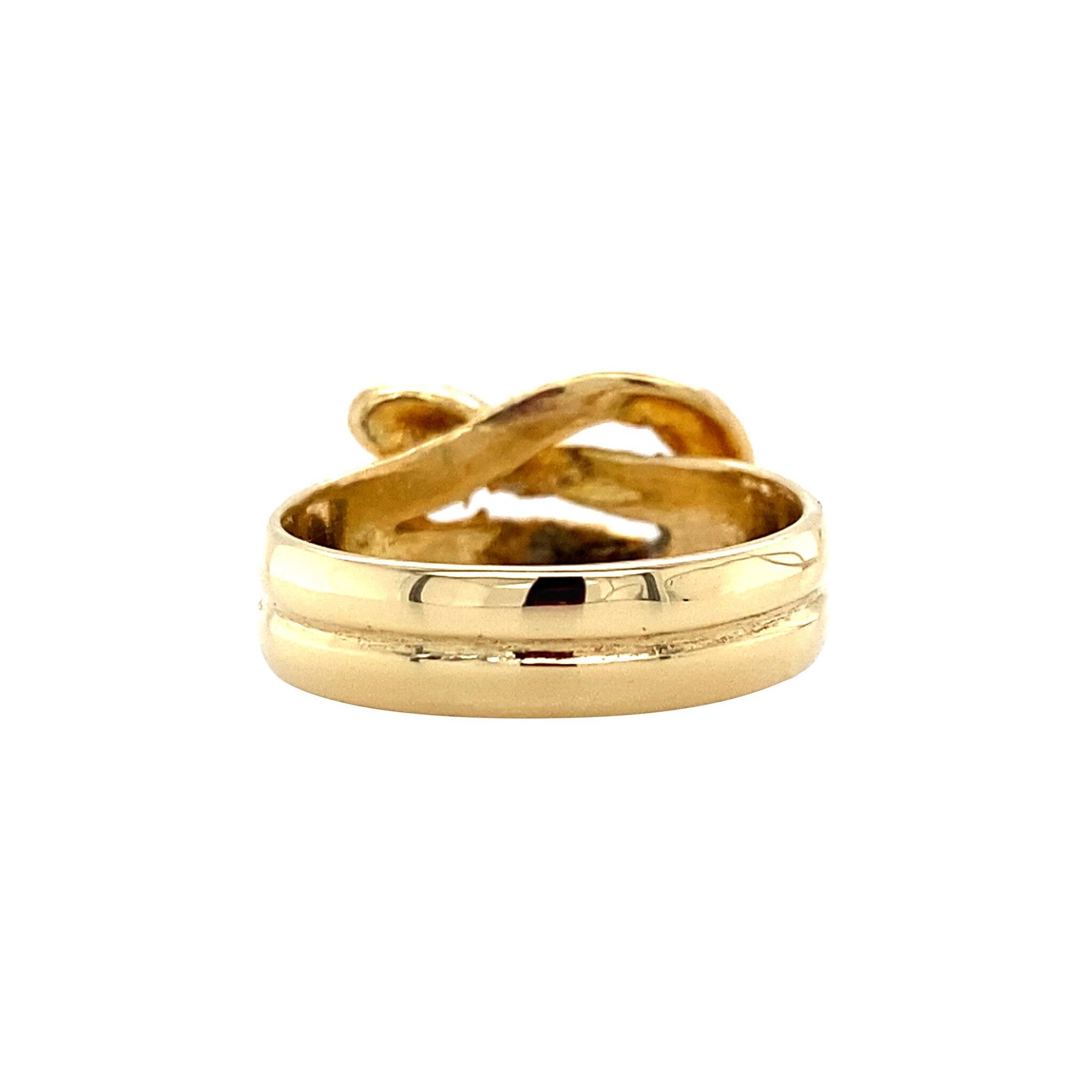 Gouden slangen ring 18 krt