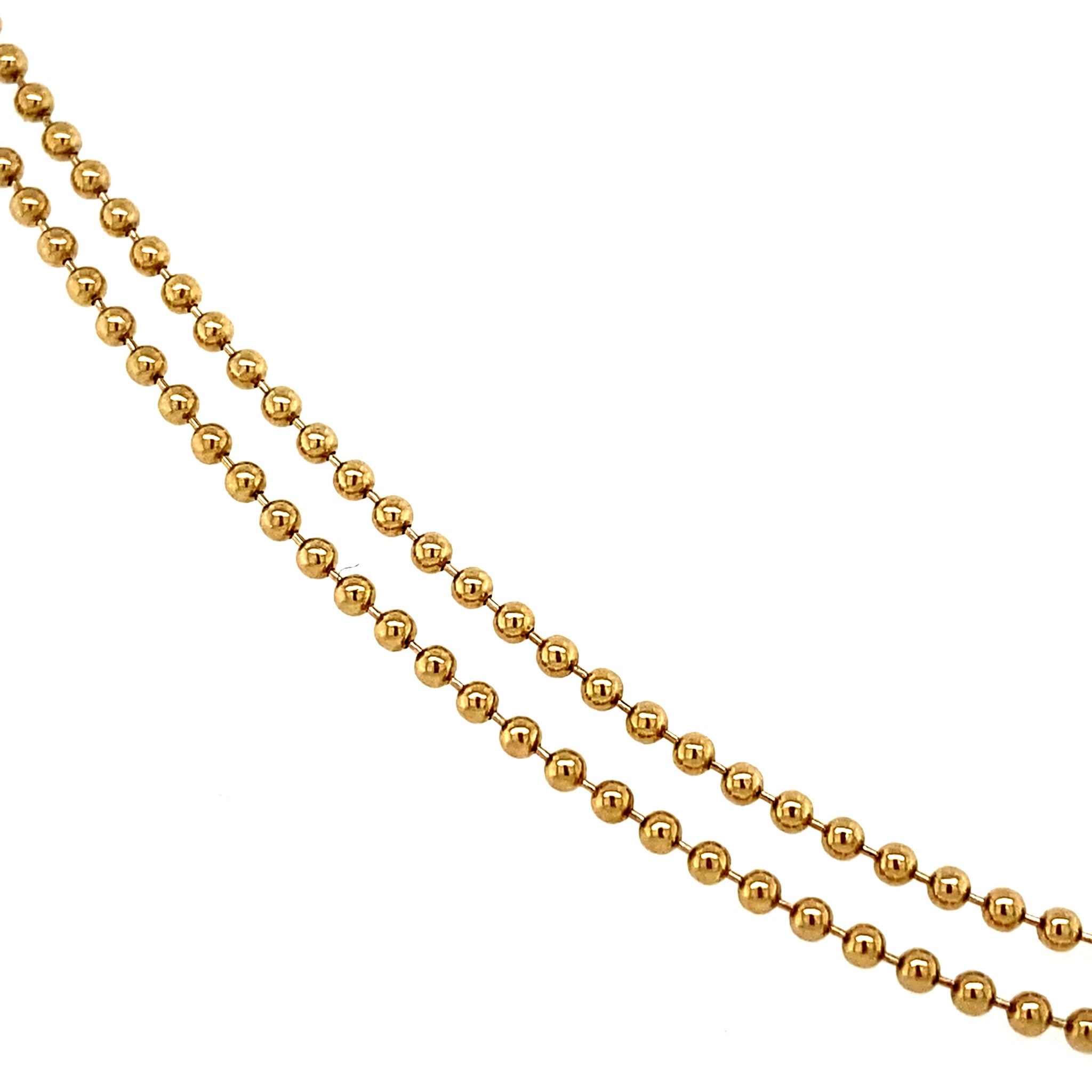 Gouden bolletjes collier 18 krt
