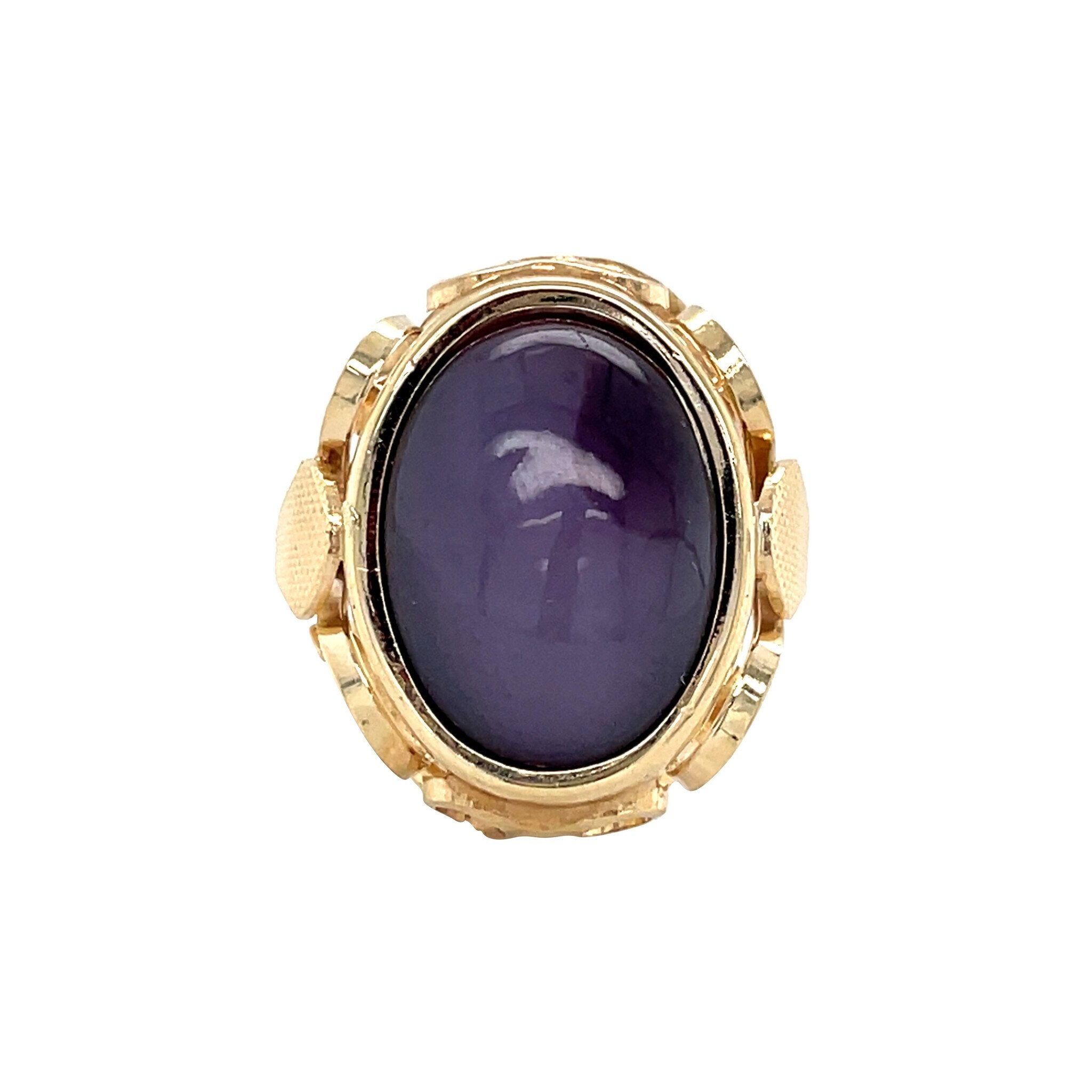 Gold vintage ring with gemstone 14 kt