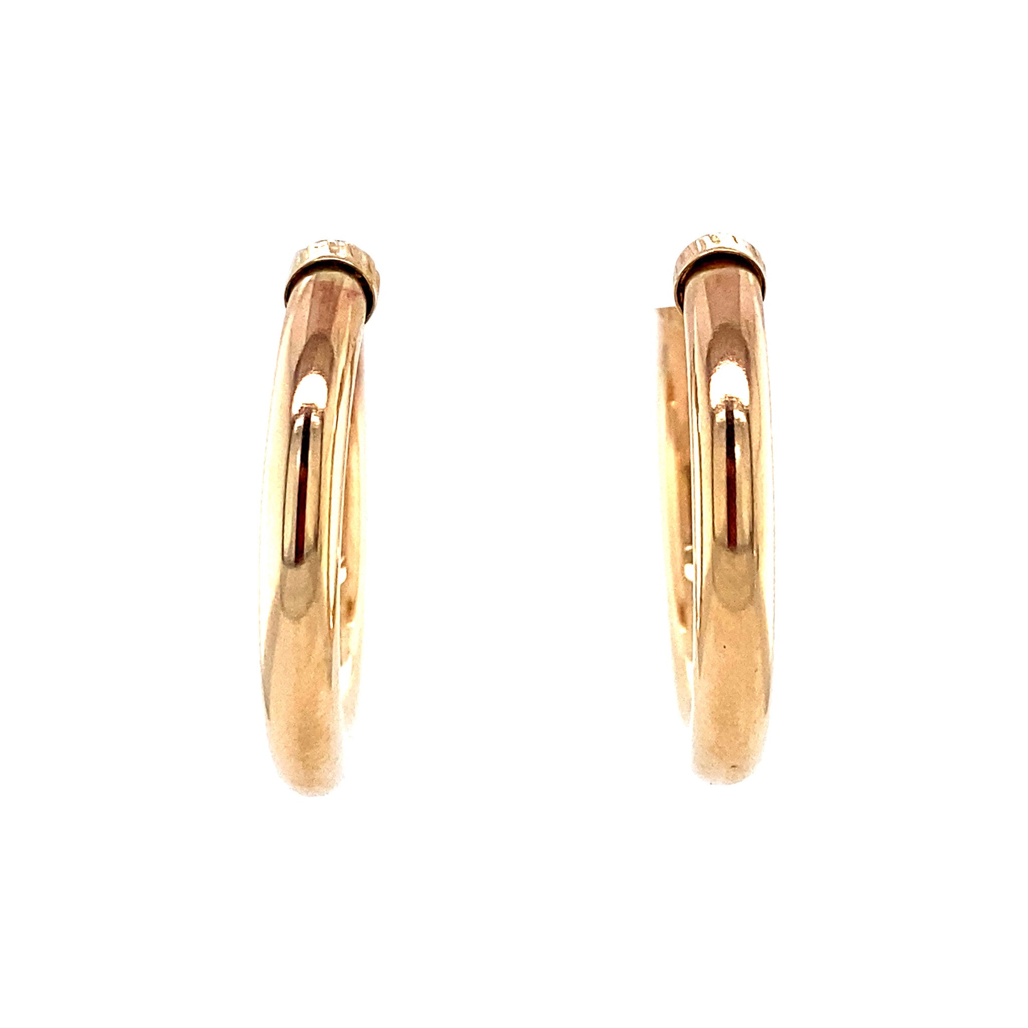 Smooth hoop earrings 9 ct
