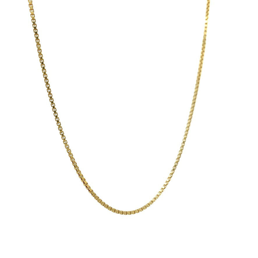 Gold Venetian long necklace, 44 cm, 14 kt