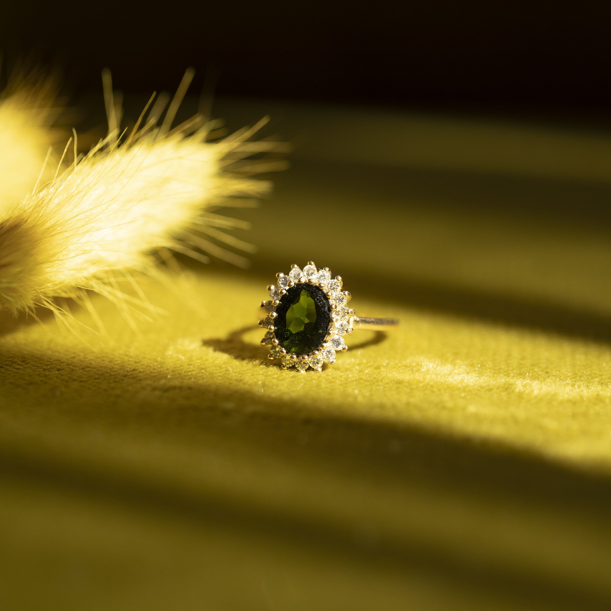 Lady Di ring 14 krt - Moss