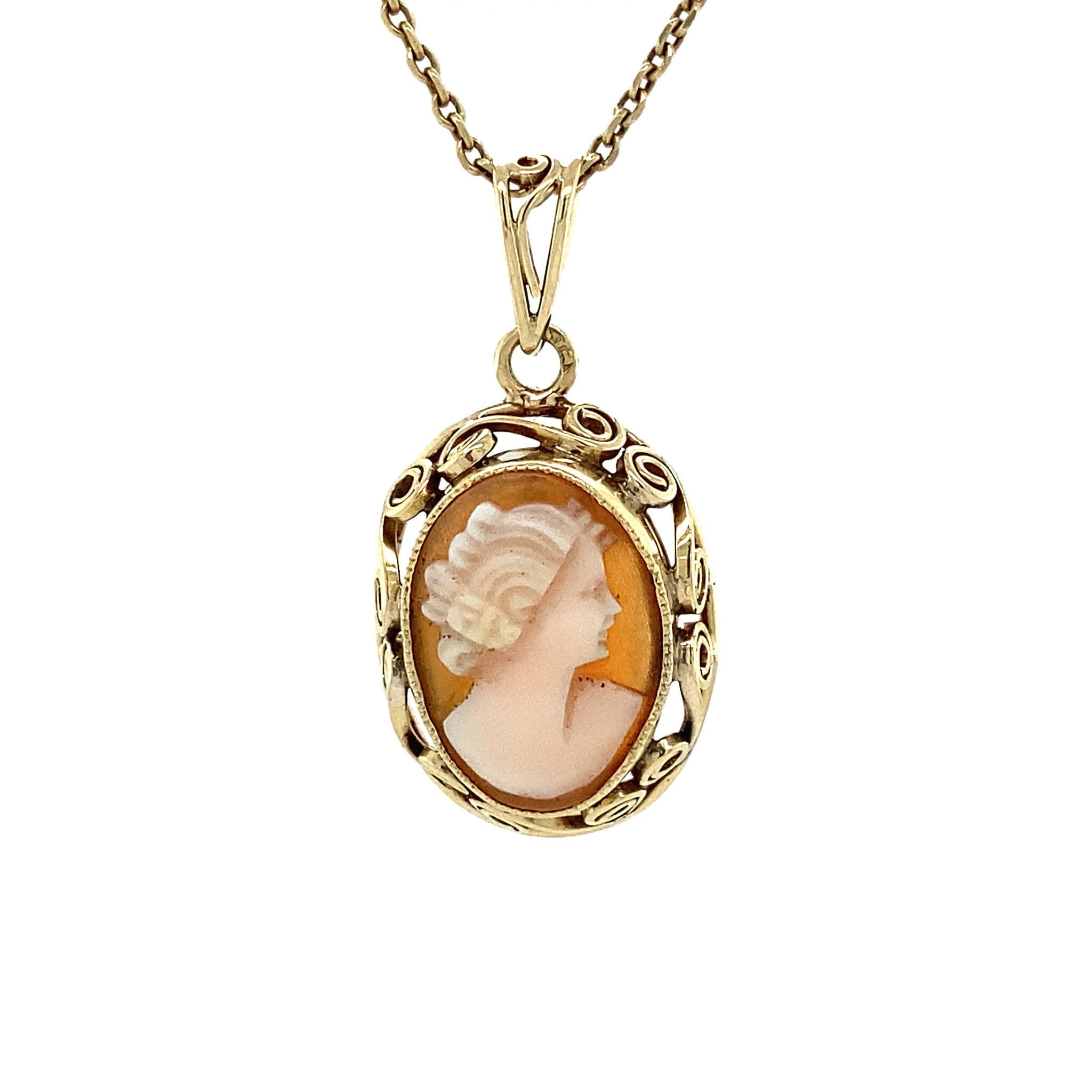 Gouden hanger met camee 14 krt