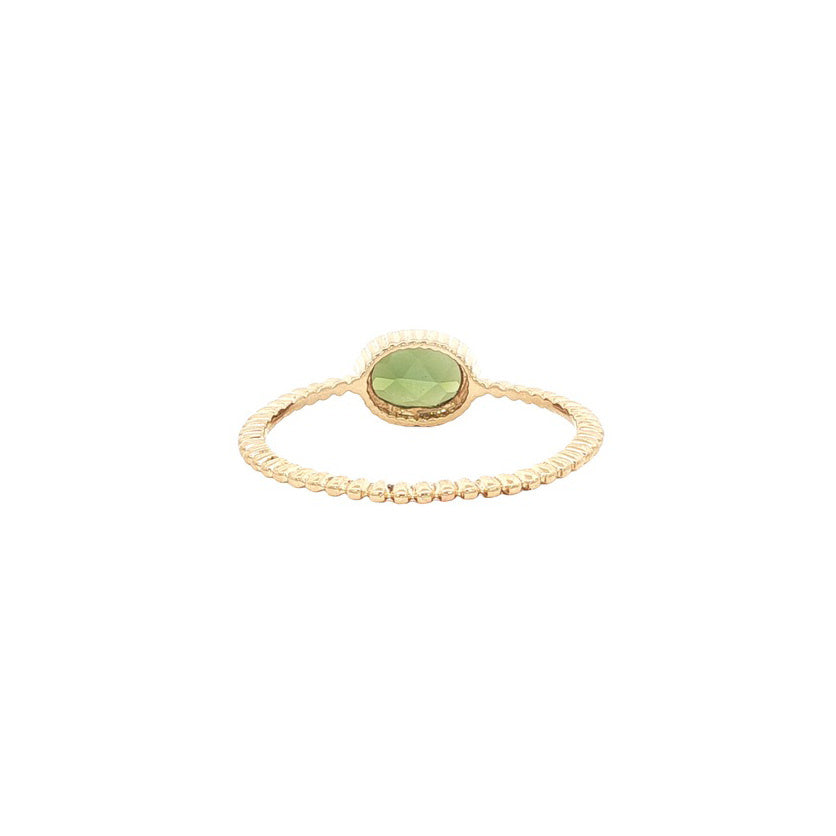 Gouden ring met kleursteen 18 kt