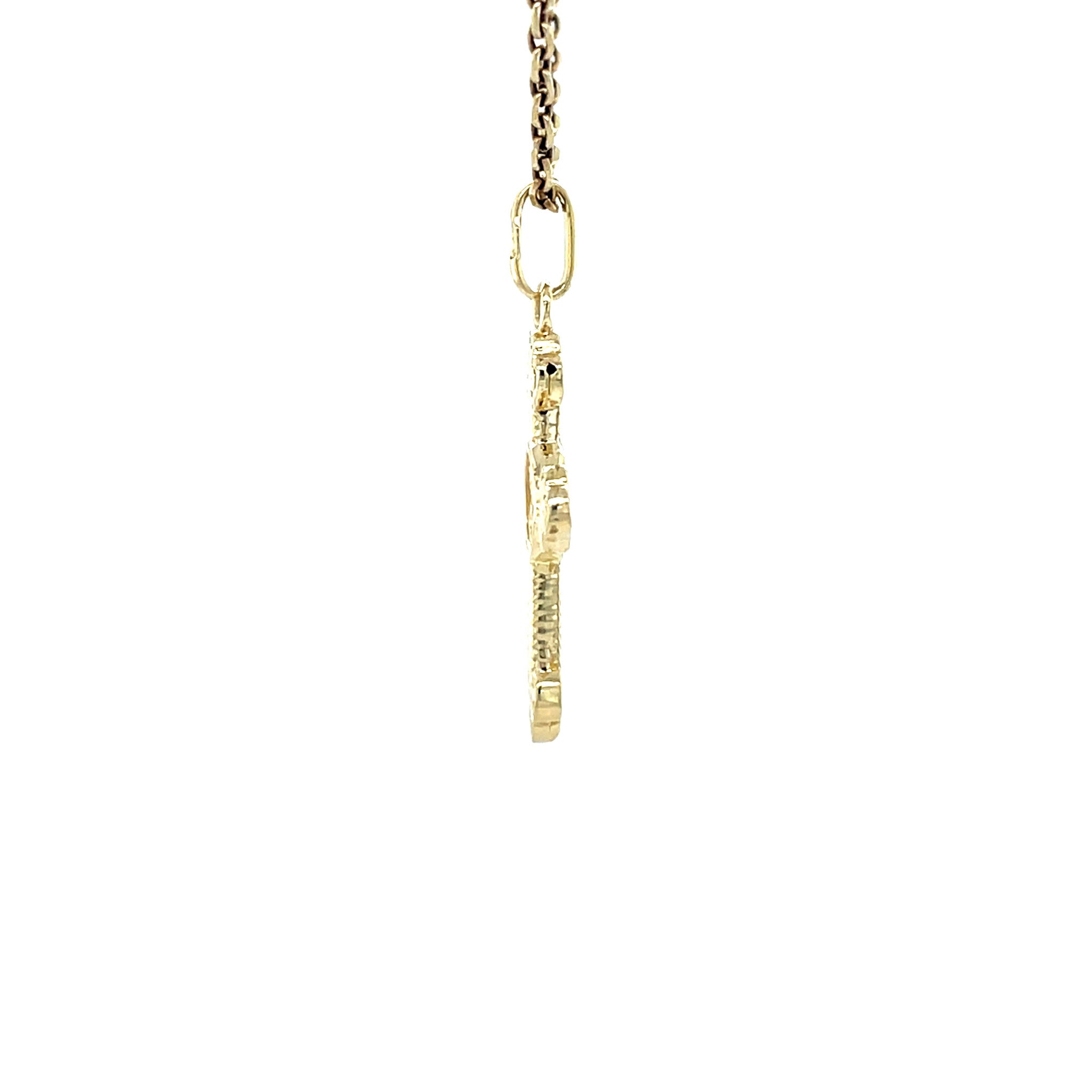 Gouden vintage kruis hanger 14 krt