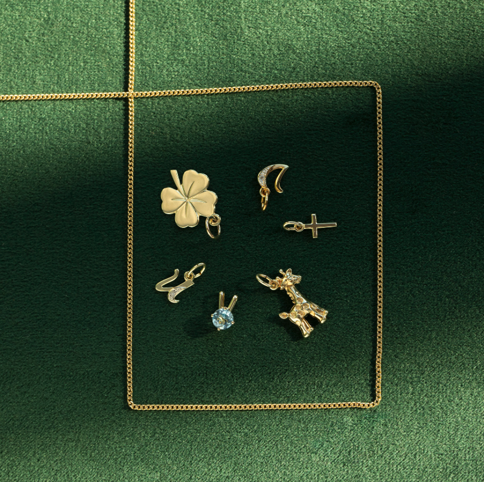 Gouden hanger met spinel 14 krt