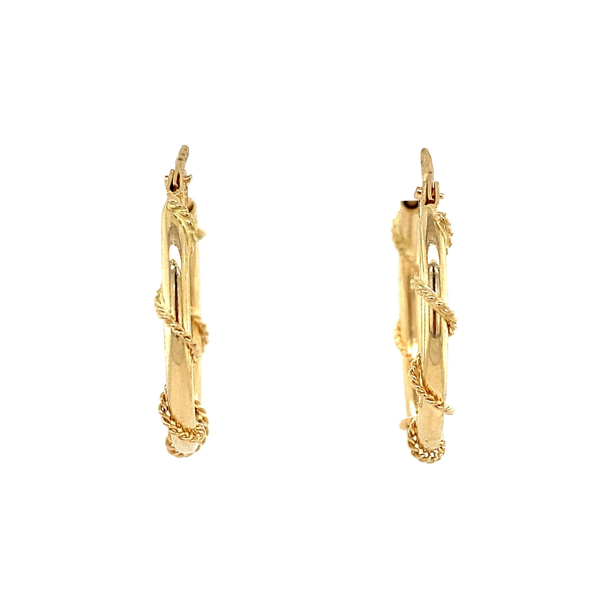 Gouden fantasie oorringen 14 krt