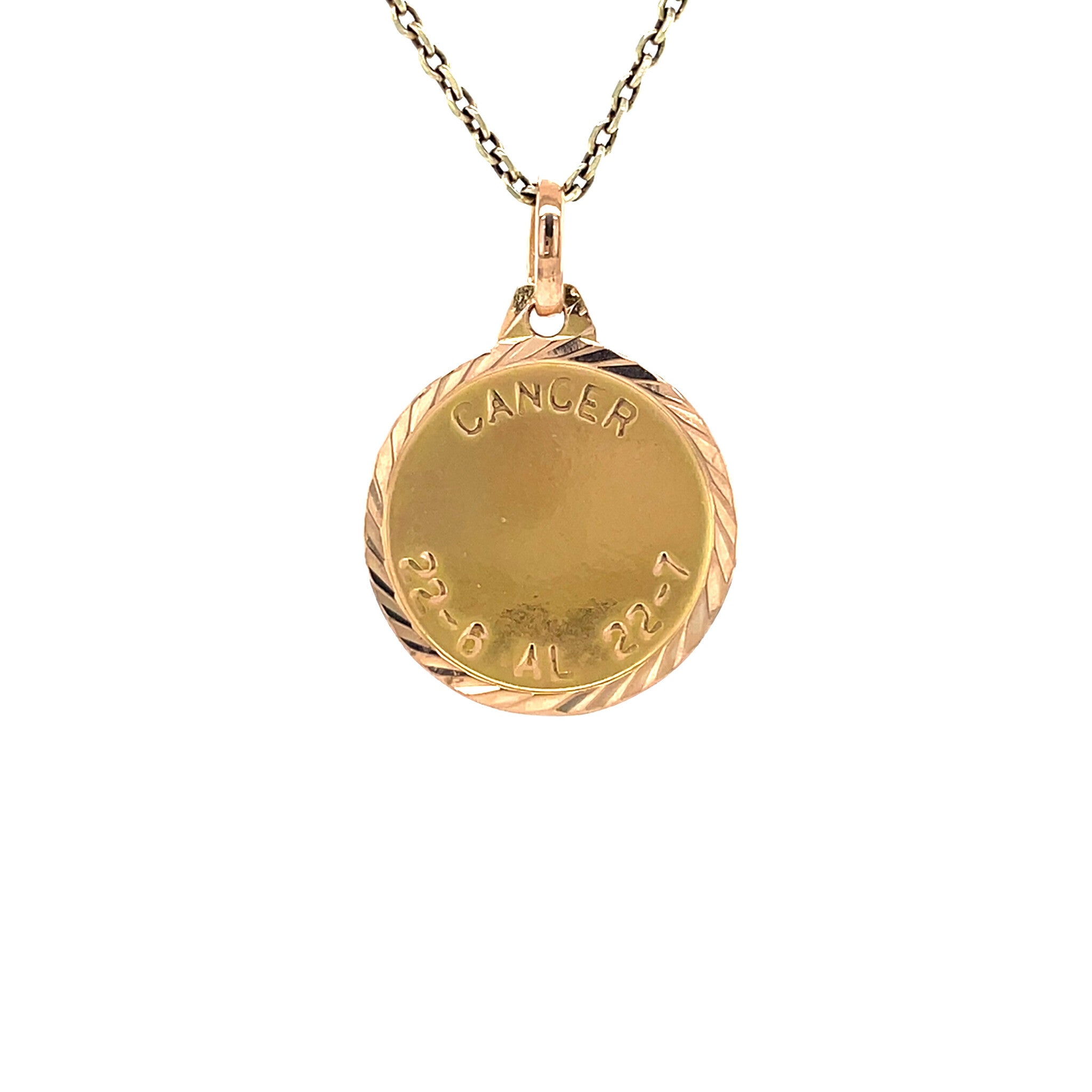 Gold vintage lobster pendant 14 kt
