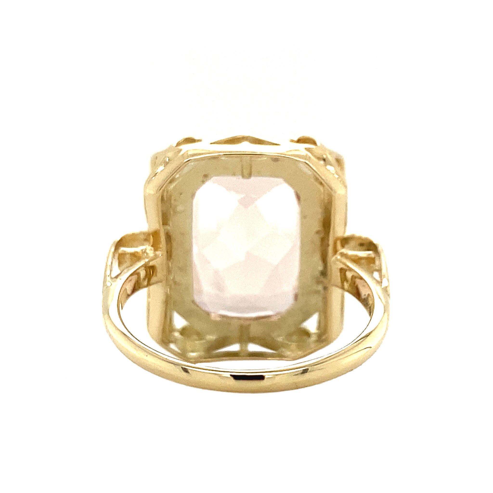 Queen's ring 14 krt - Peach Moonstone