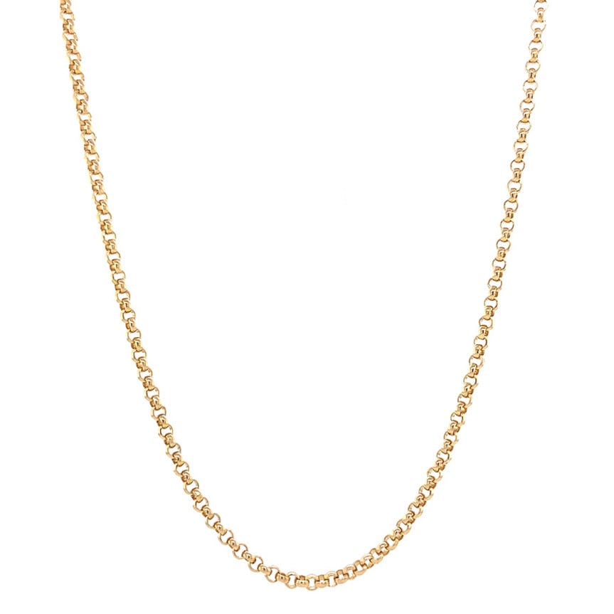 Gold necklace jasseron 64 cm 14 krt