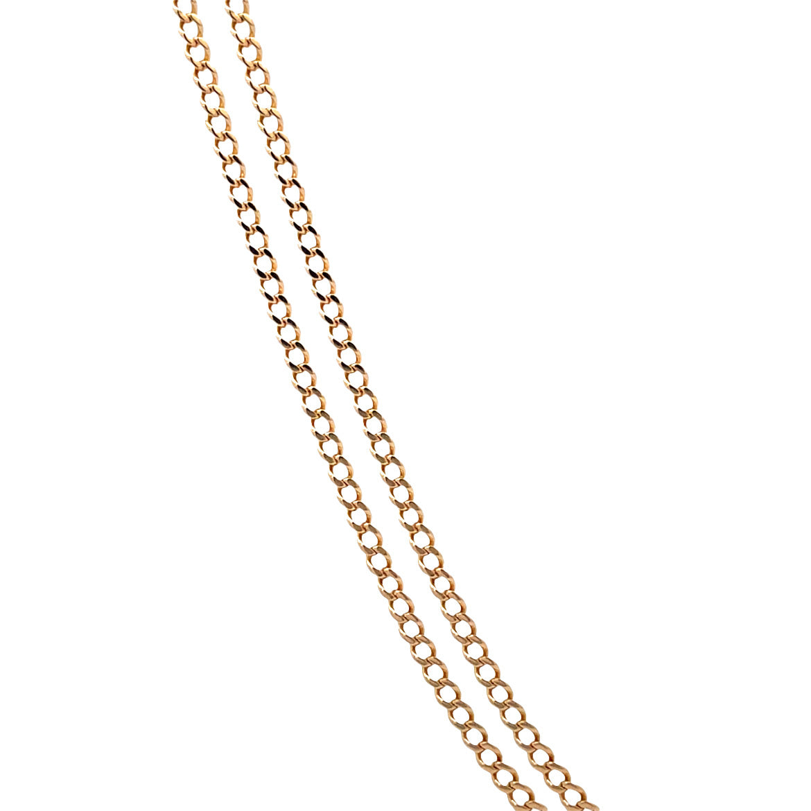 Golden vintage gourmet long necklace 14 kt
