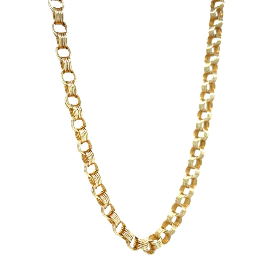 Gold vintage fantasy necklace 14 kt
