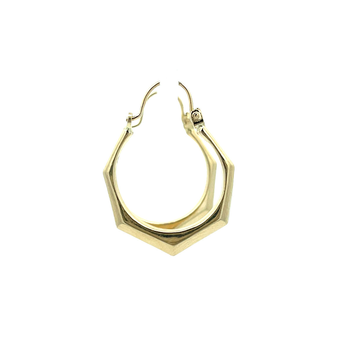 Gouden vintage fantasie oorringen 14 kt