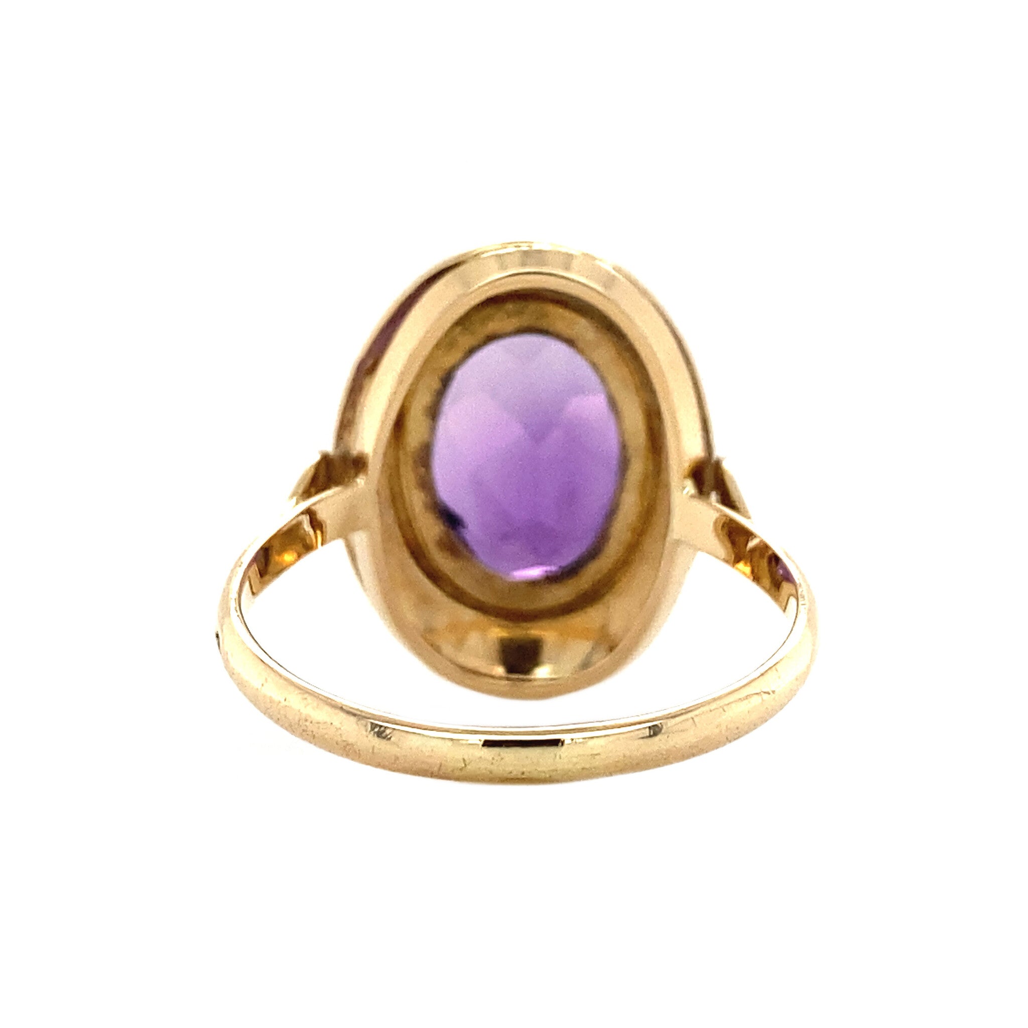 14 kt gold ring with amethyst