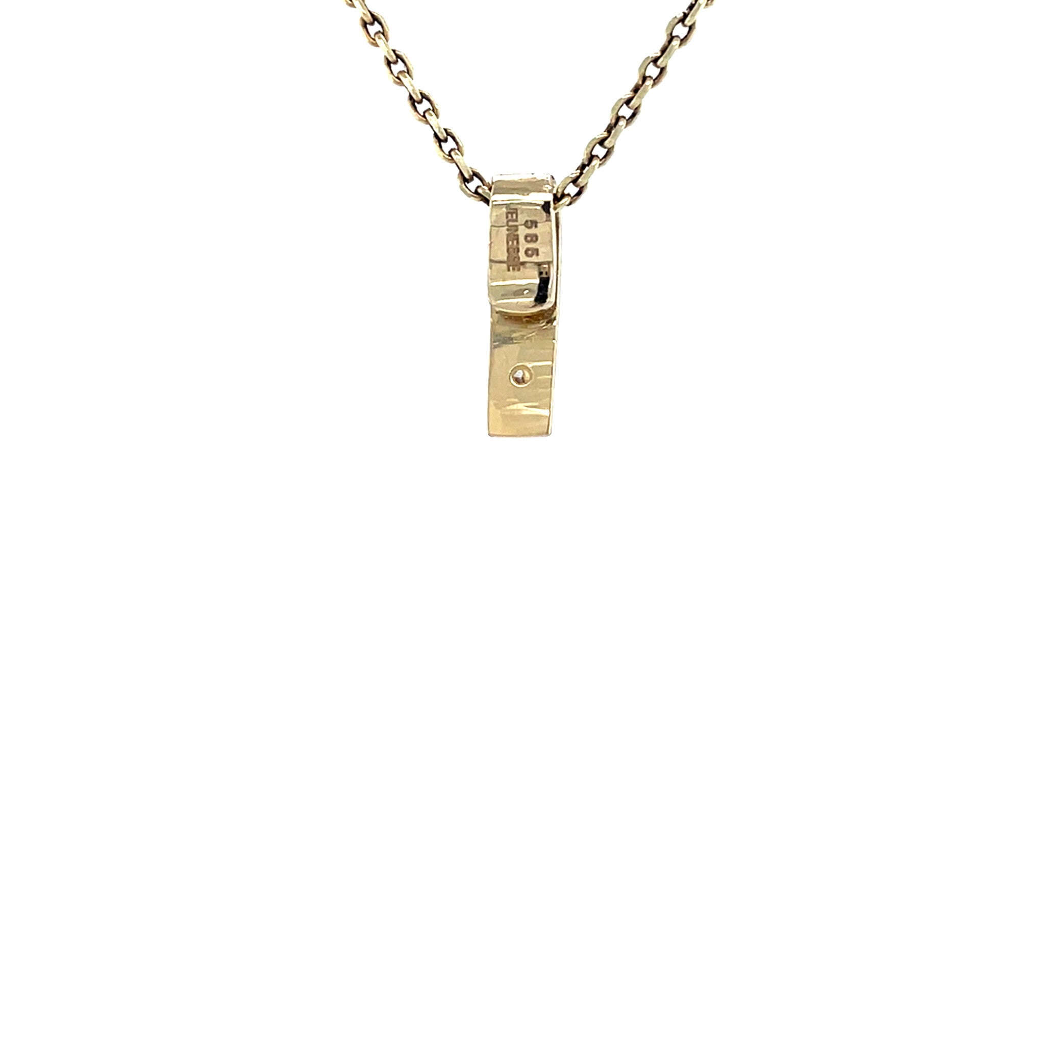 Vintage gold pendant with diamond, 14 kt