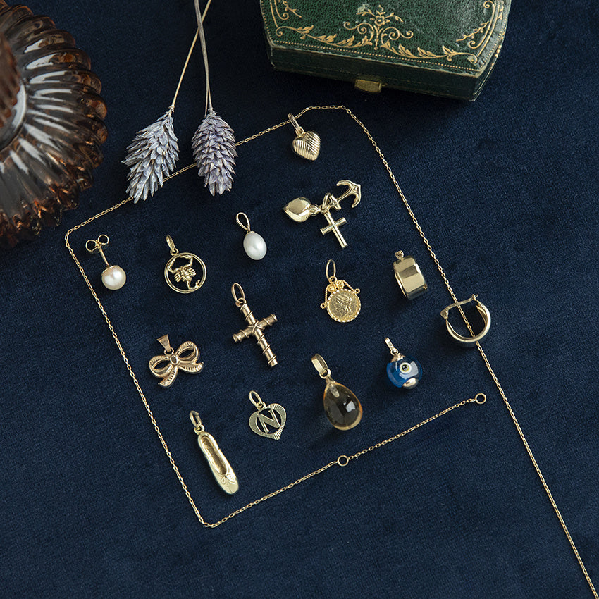 Gouden vintage balletschoen hanger 14 krt