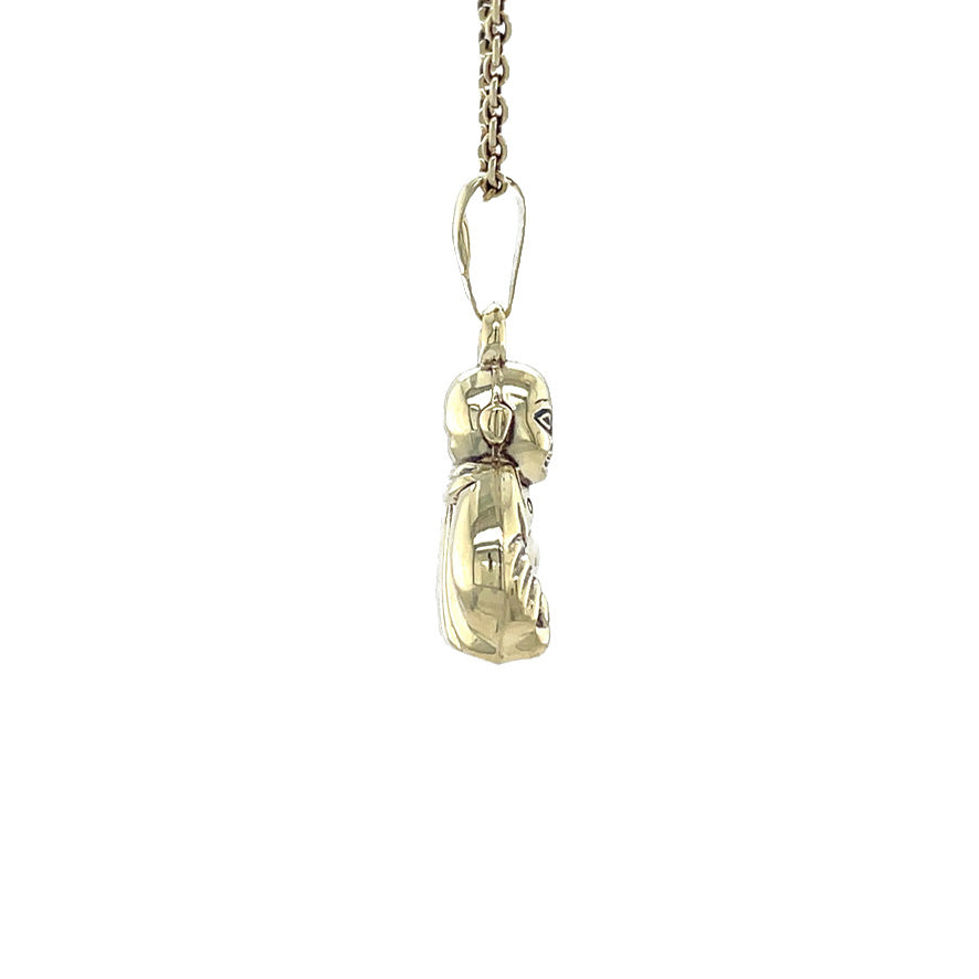 Golden vintage Buddha pendant 14 kt