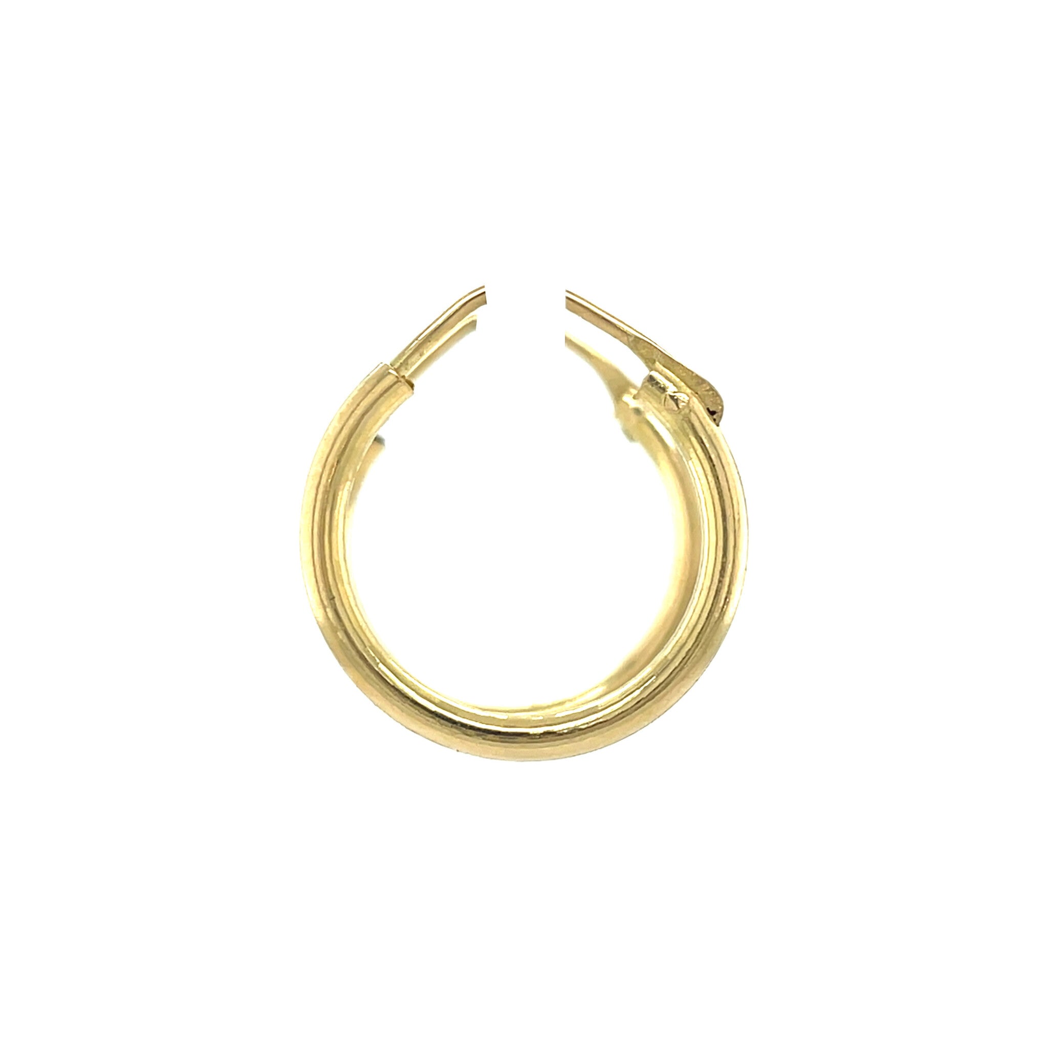 Vintage smooth 18 kt gold hoop earrings