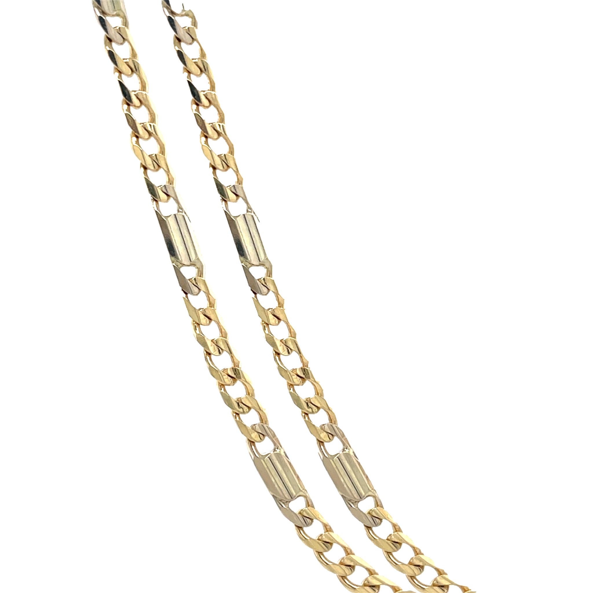 Bicolour gold vintage fantasy necklace 14 carat