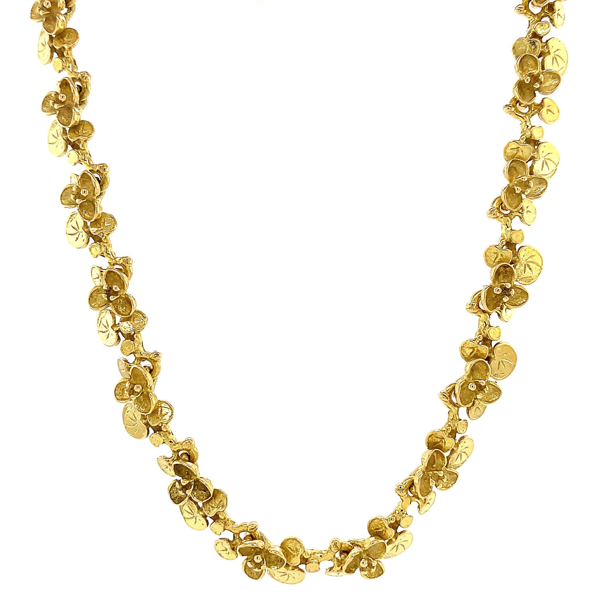 Gold fantasy necklace 14 kt