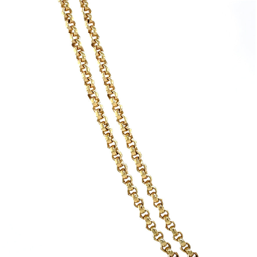 Gouden vintage jasseron collier 14 krt