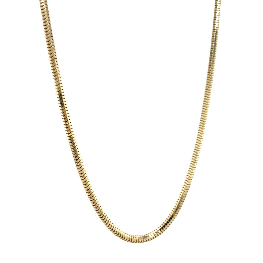 Vintage gold snake necklace 14 kt