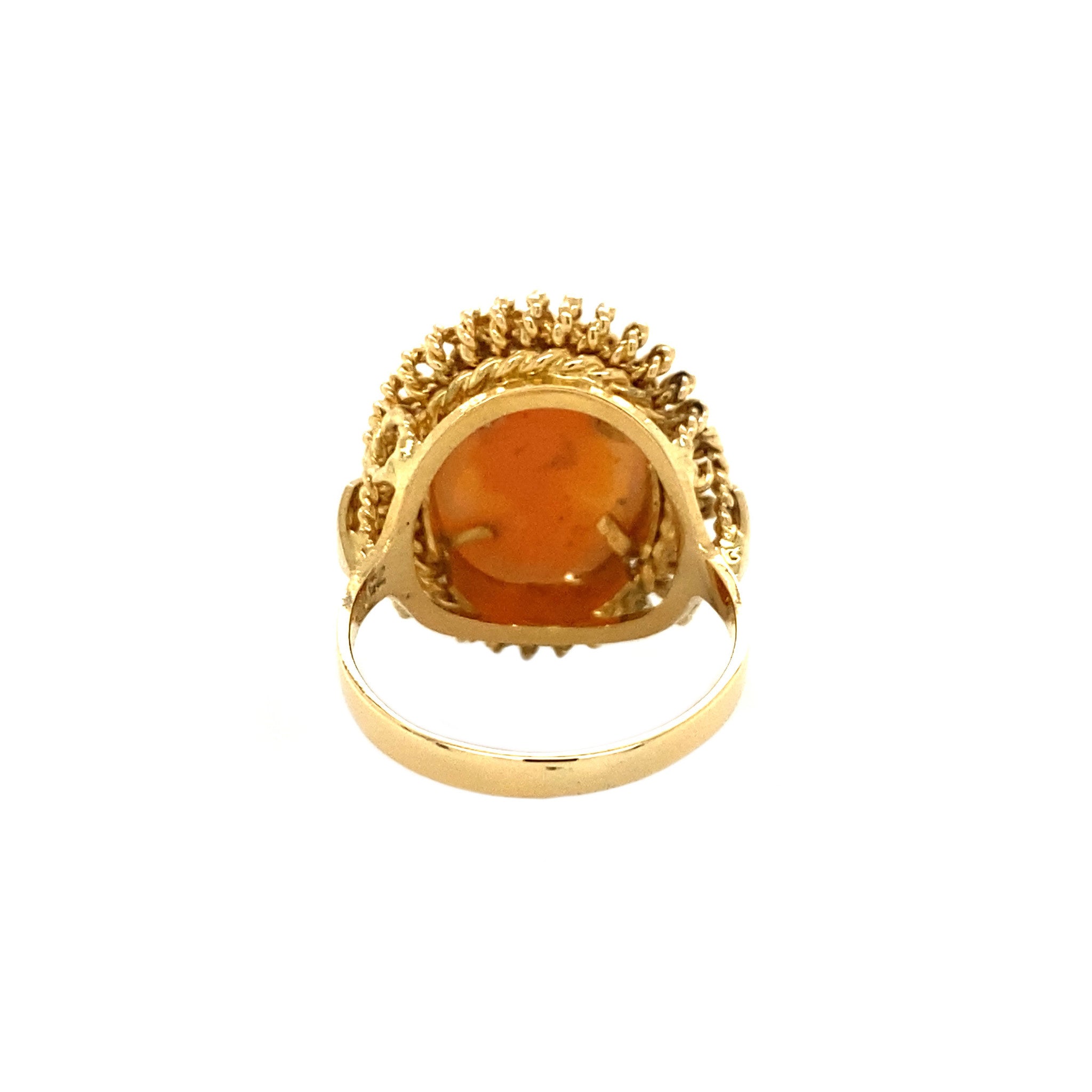 Gouden ring met camee 18 krt