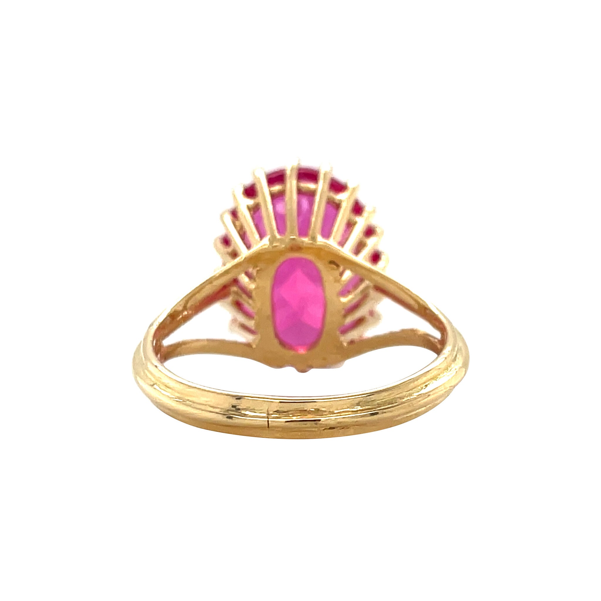 Gold vintage ring with ruby 18 kt