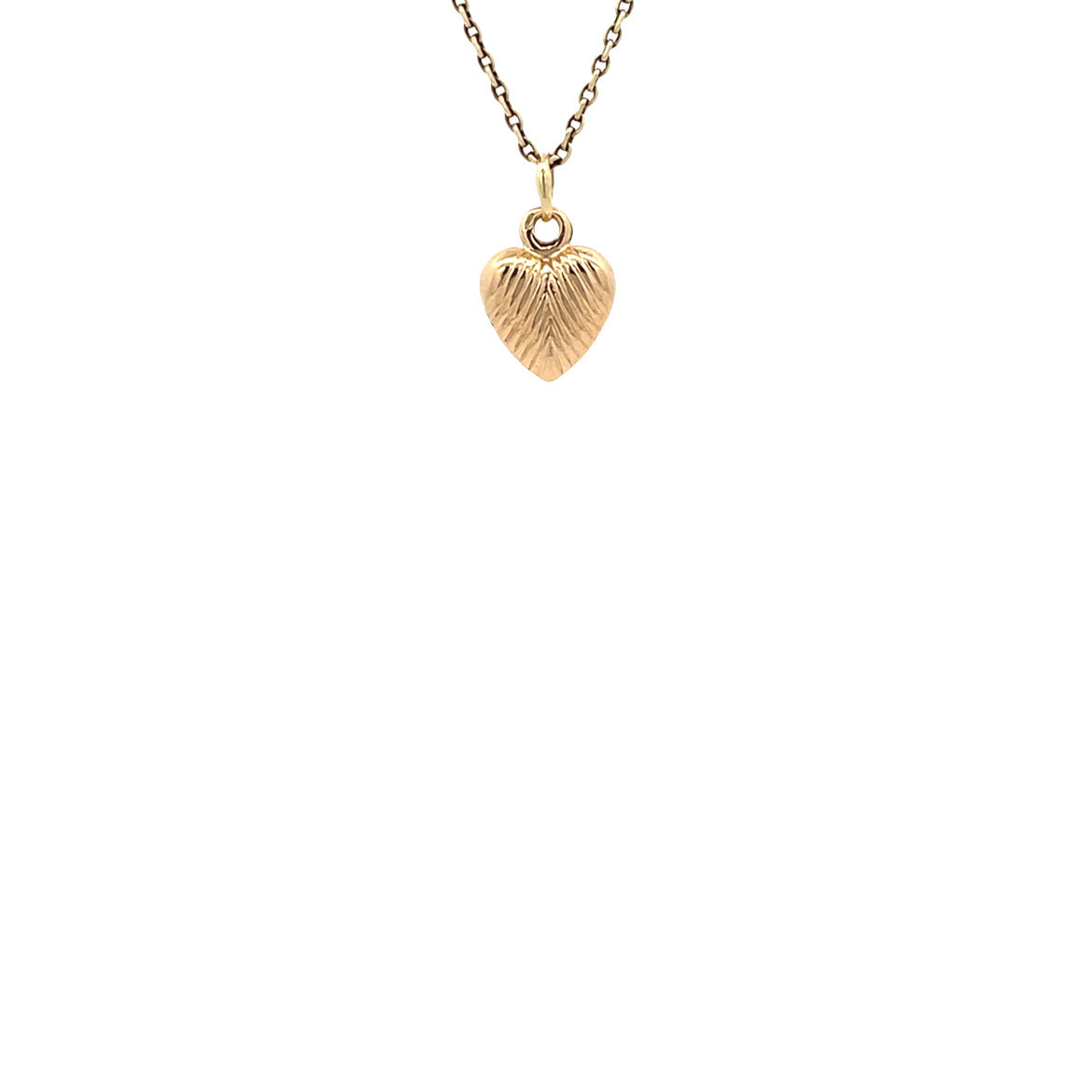 Gouden vintage hart hanger 14 kt