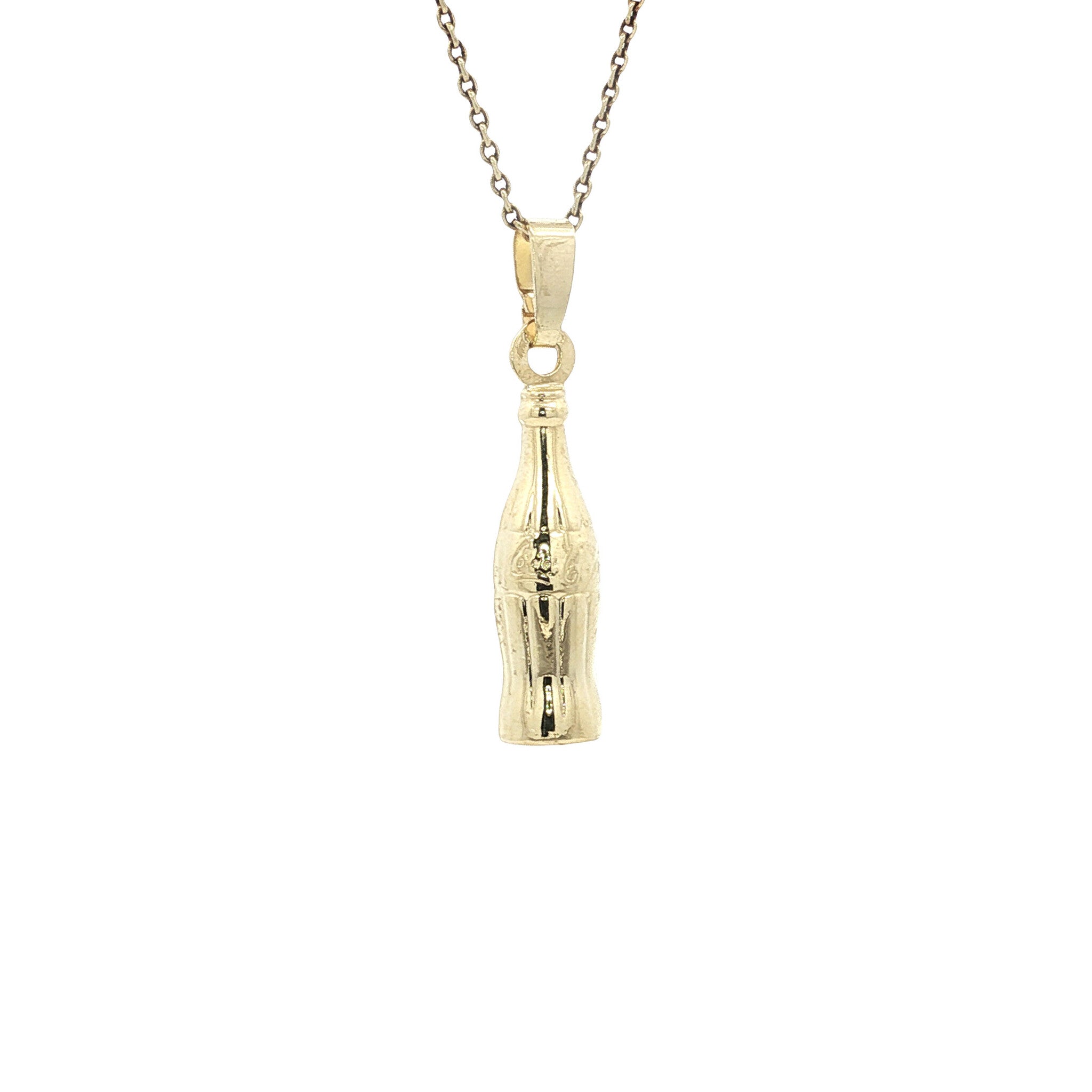 Gouden vintage Coca Cola fles hanger 14 kt
