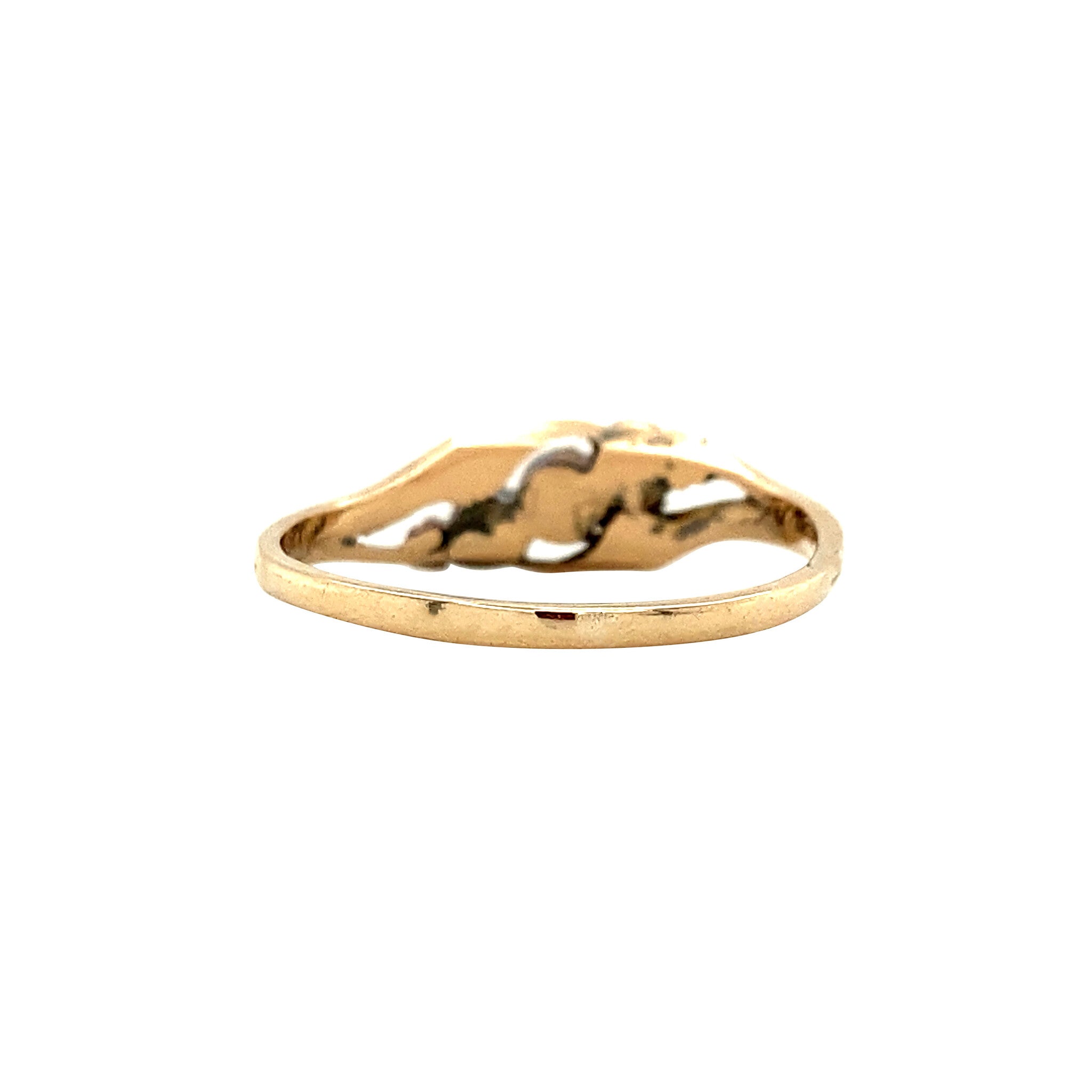 14 kt gold ring with a rose-cut diamond