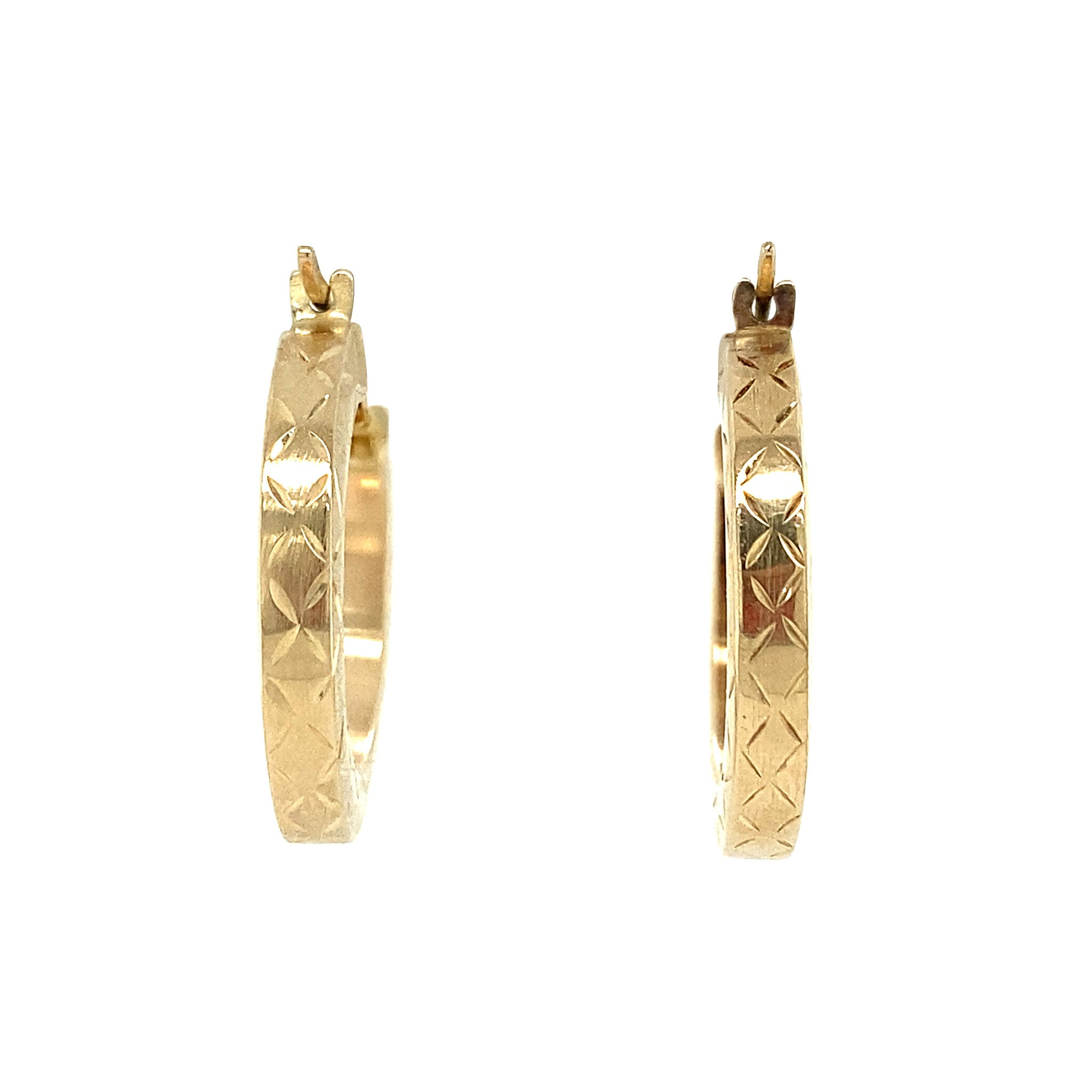 Gouden fantasie oorringen 14 krt