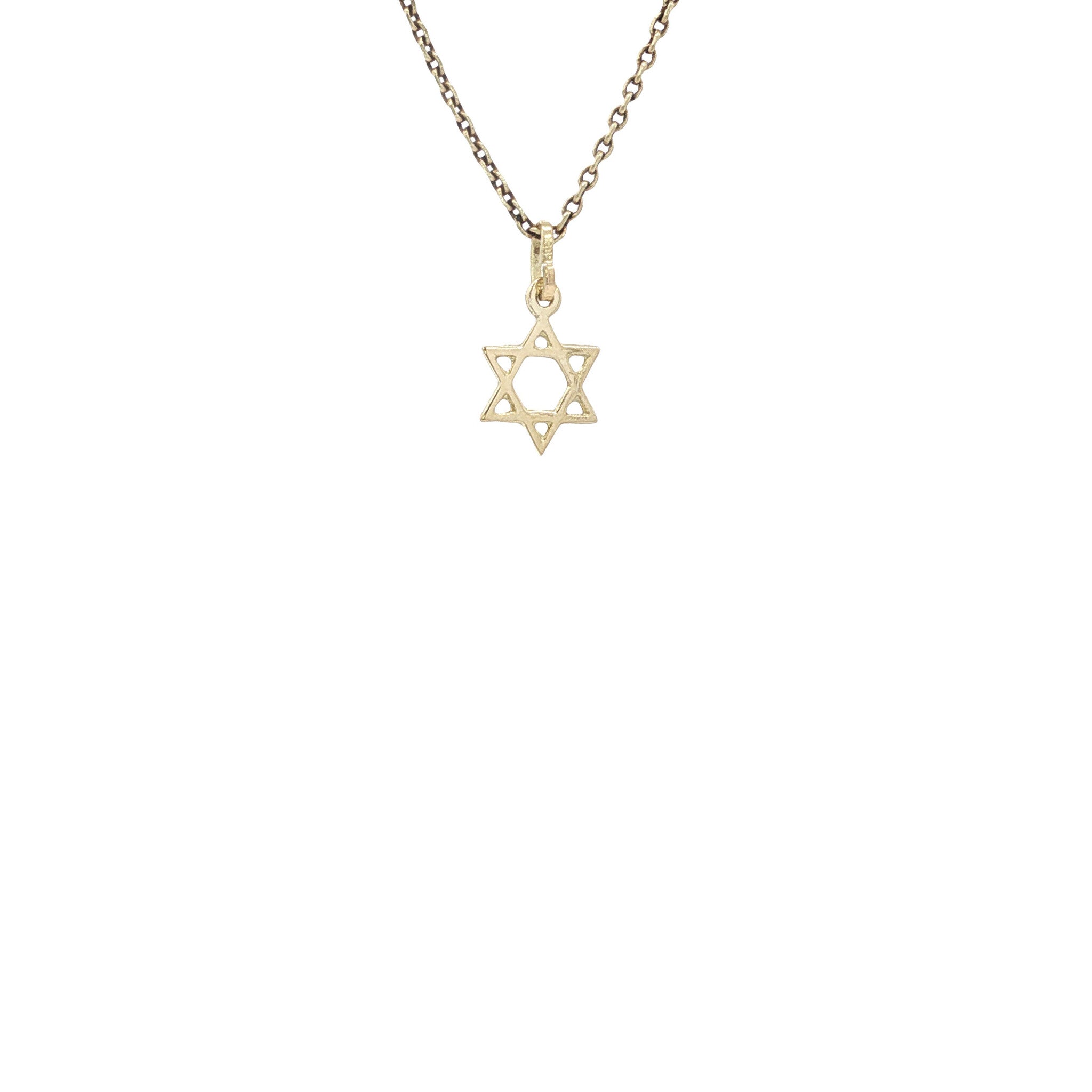 Gouden vintage Davidster hanger 14 kt