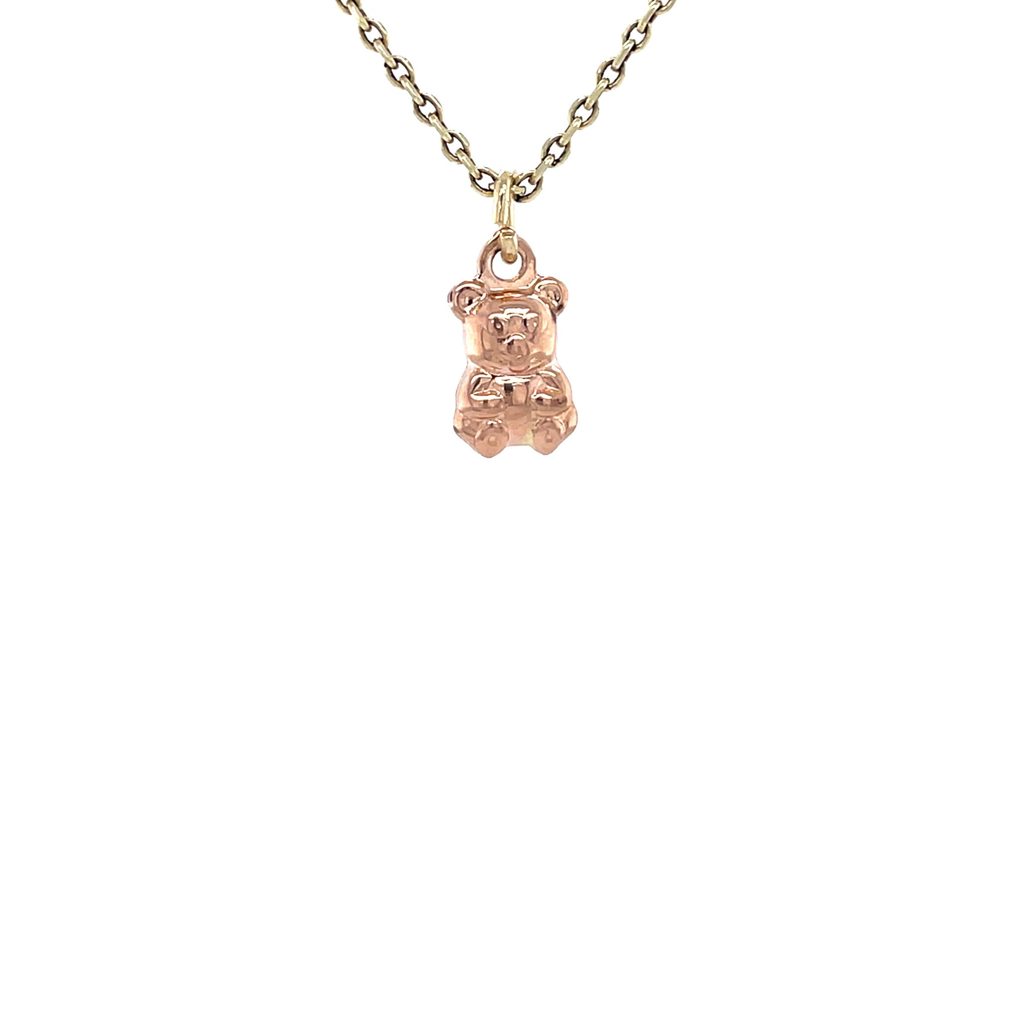 Roségouden vintage beer hanger 14 krt
