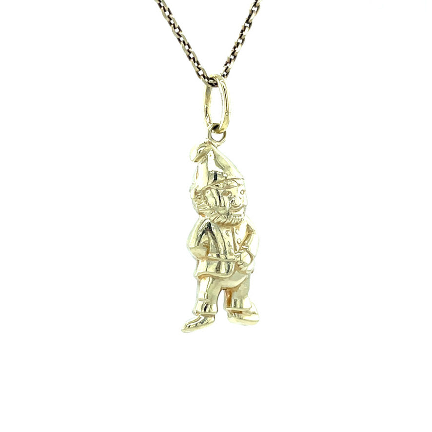 Gouden vintage kabouter hanger 14 kt