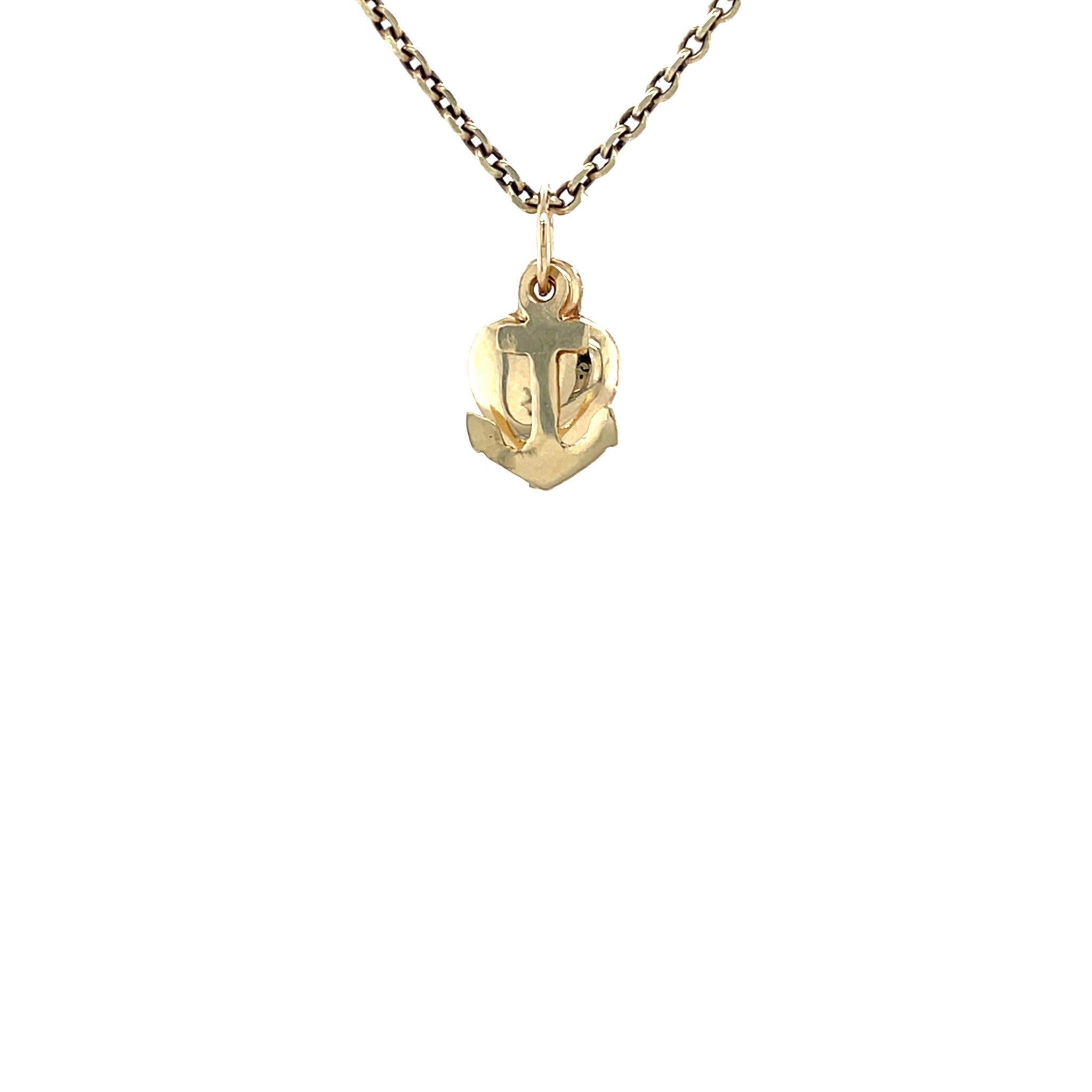 Gouden vintage geloof, hoop en liefde hanger 14 krt