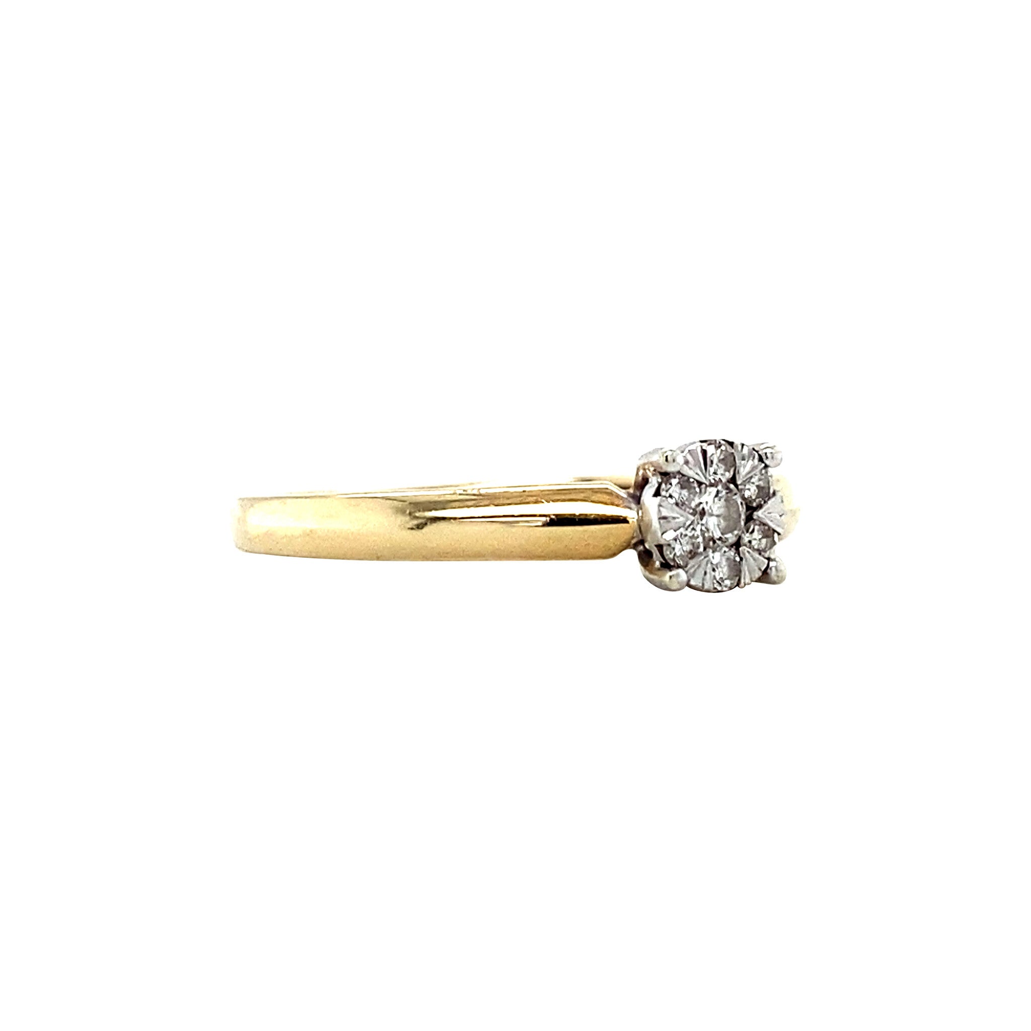 Gouden ring met diamant 14 krt