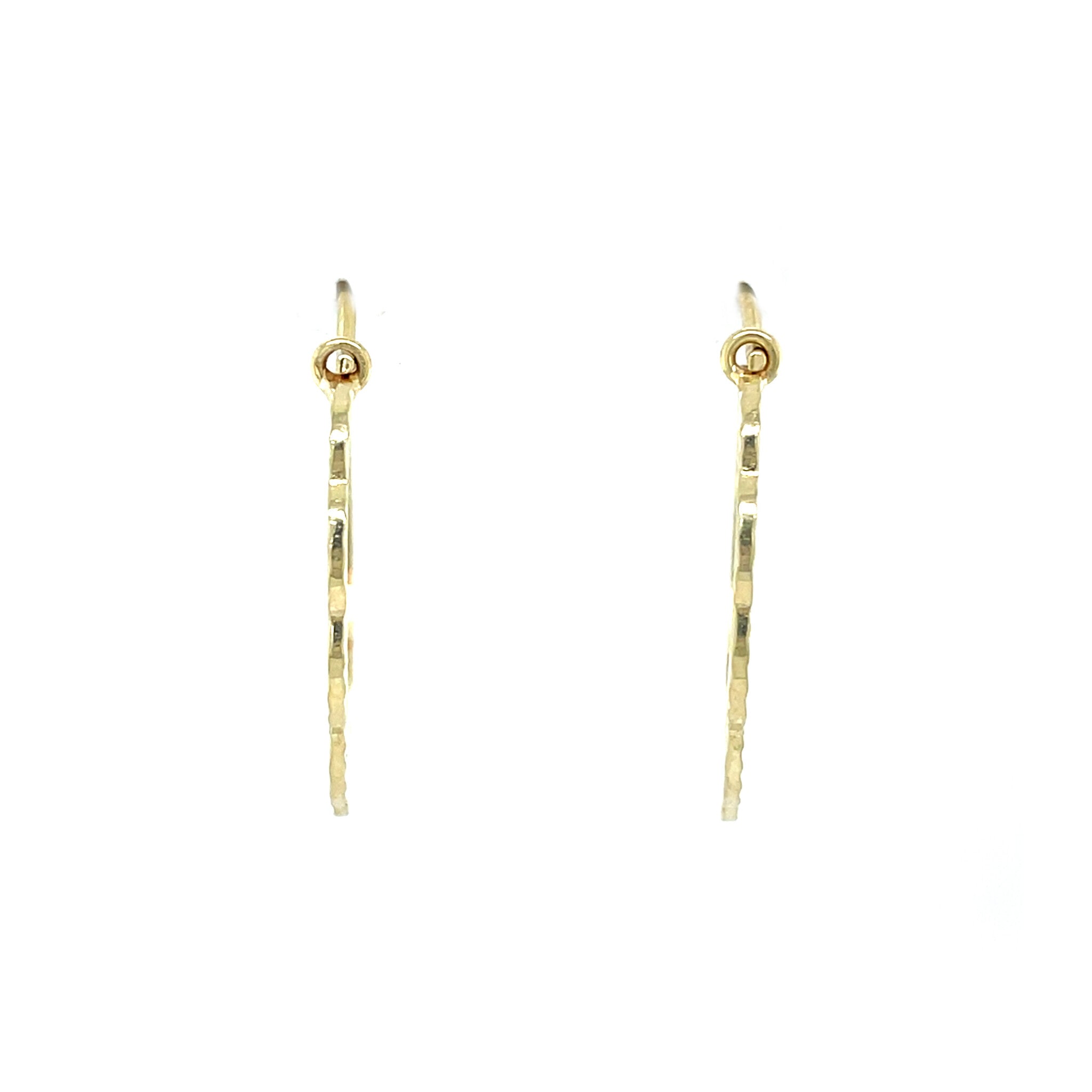 Gouden vintage fantasie oorringen 14 krt